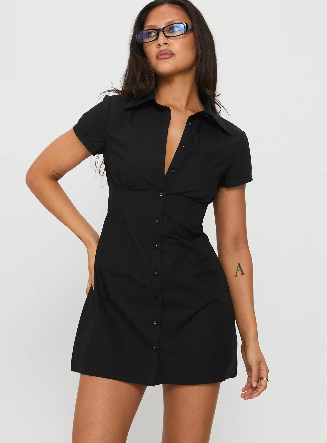 Motley Mini Dress Black - XTXFMF