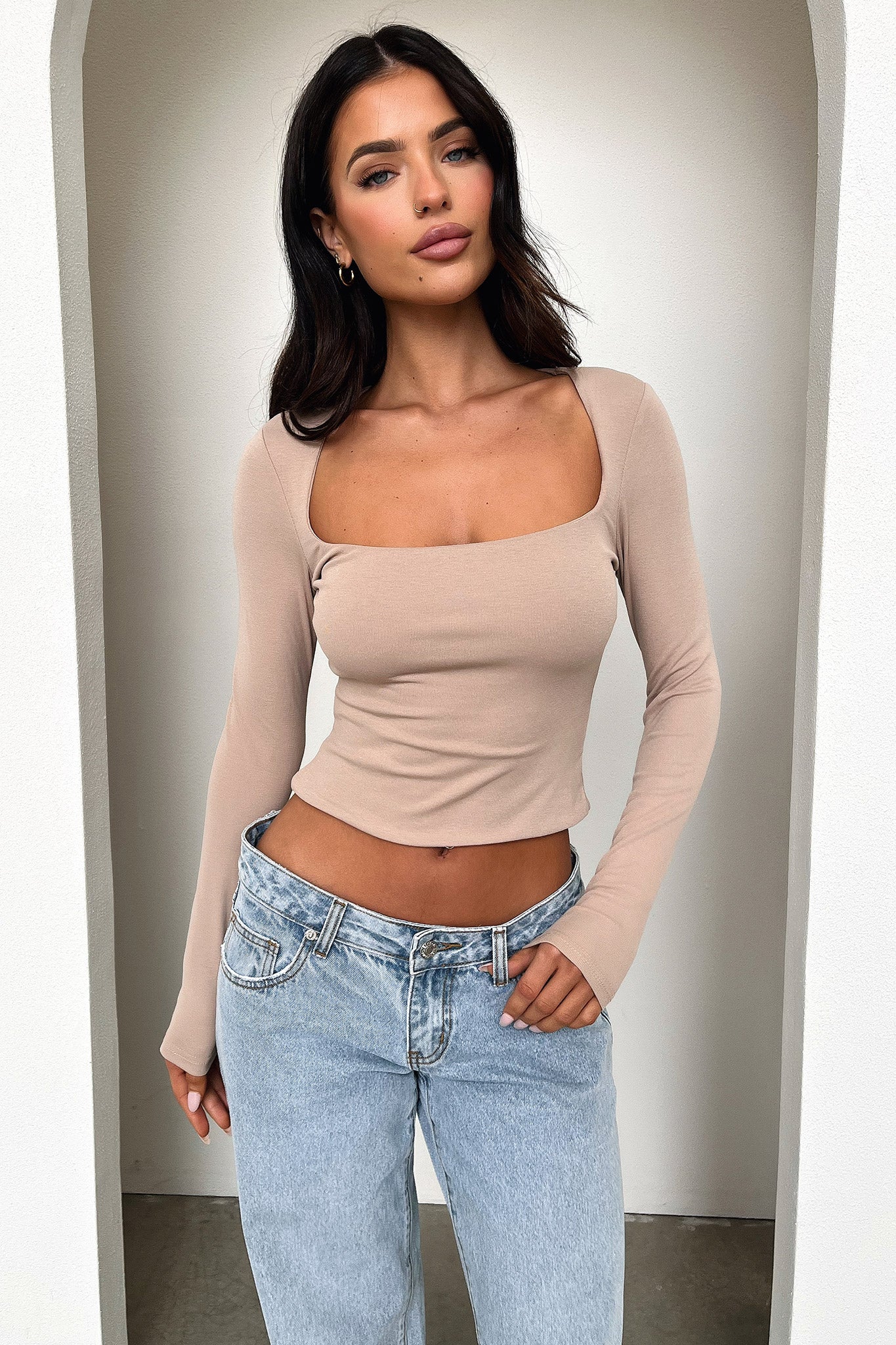 Andre Long Sleeve Top - Beige - XTXFMF