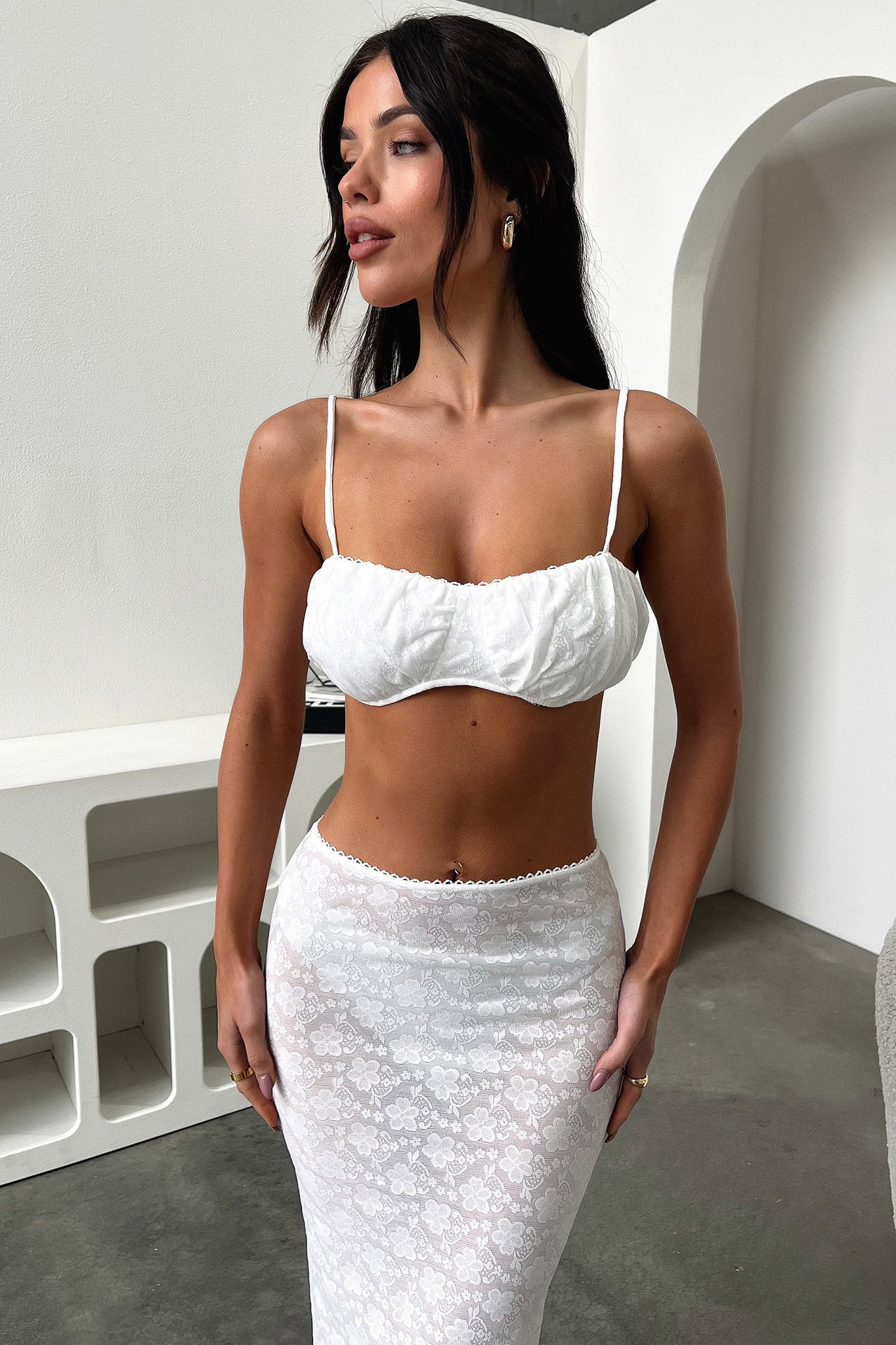 Renoir Maxi Skirt - White - XTXFMF