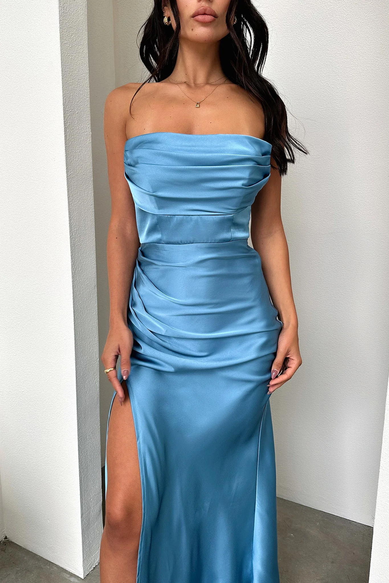Lola Maxi Dress - Blue - XTXFMF