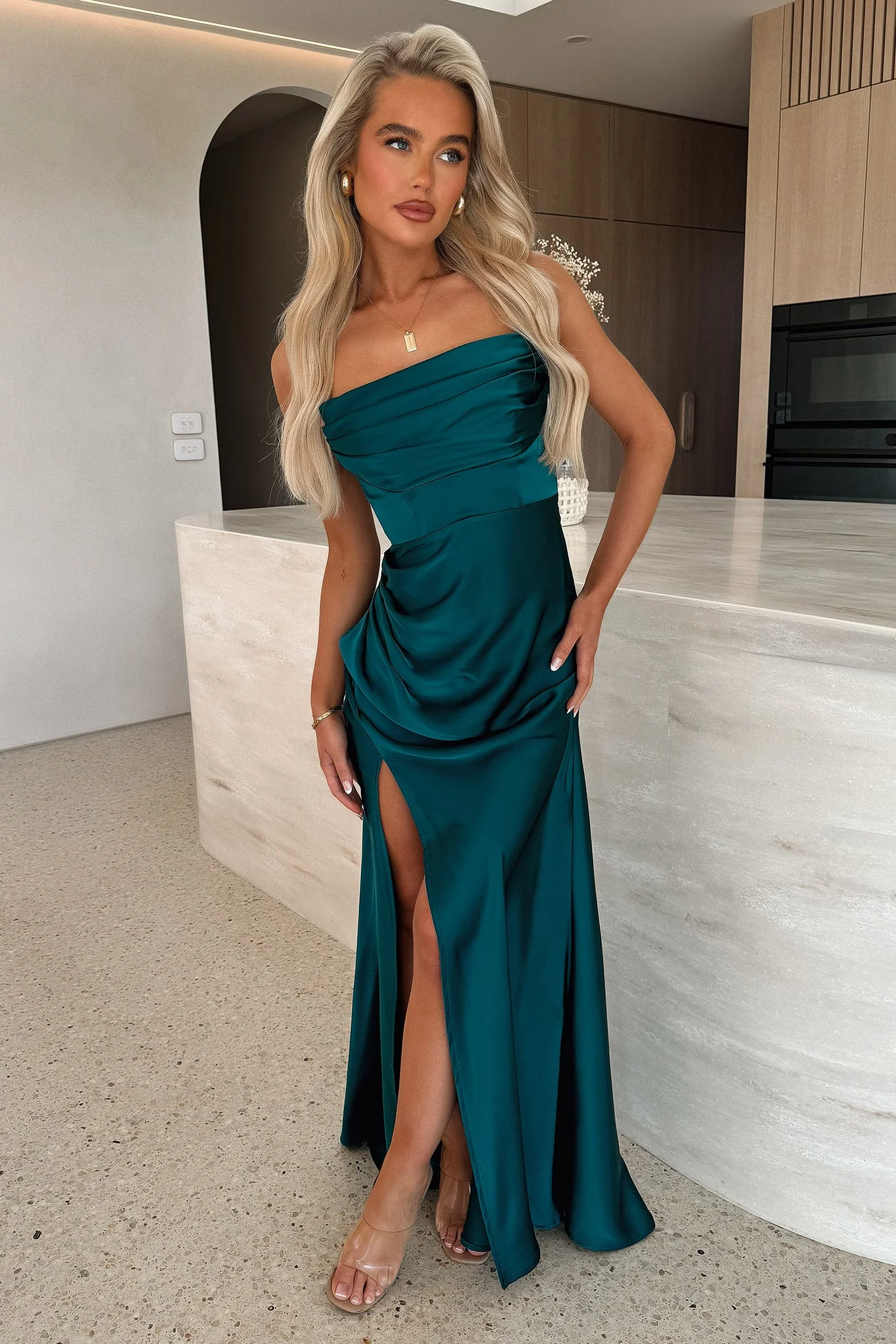 Lola Maxi Dress - Emerald - XTXFMF