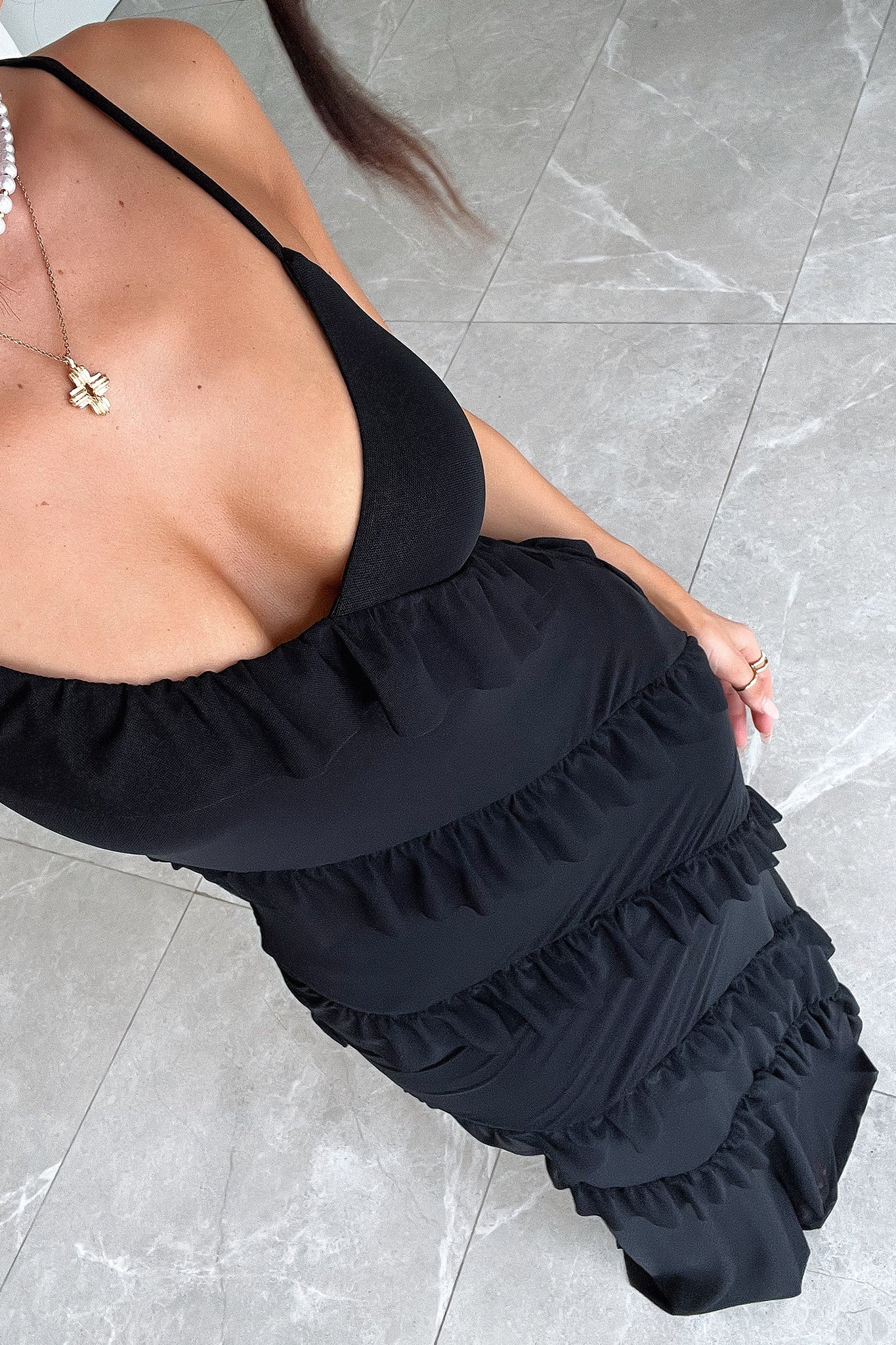 Pippa Maxi Dress - Black - XTXFMF