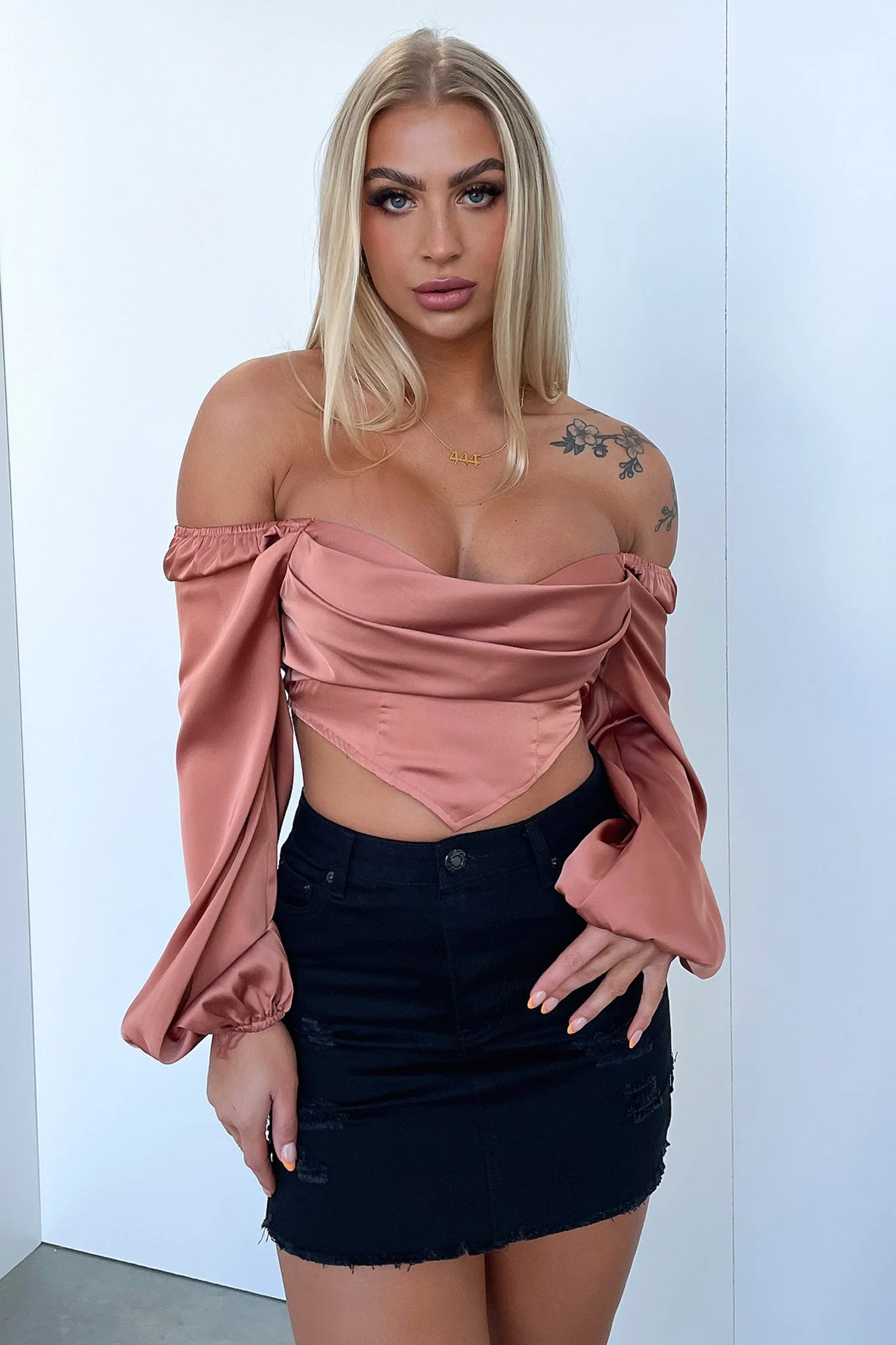 Dargon Denim Skirt - Black - XTXFMF