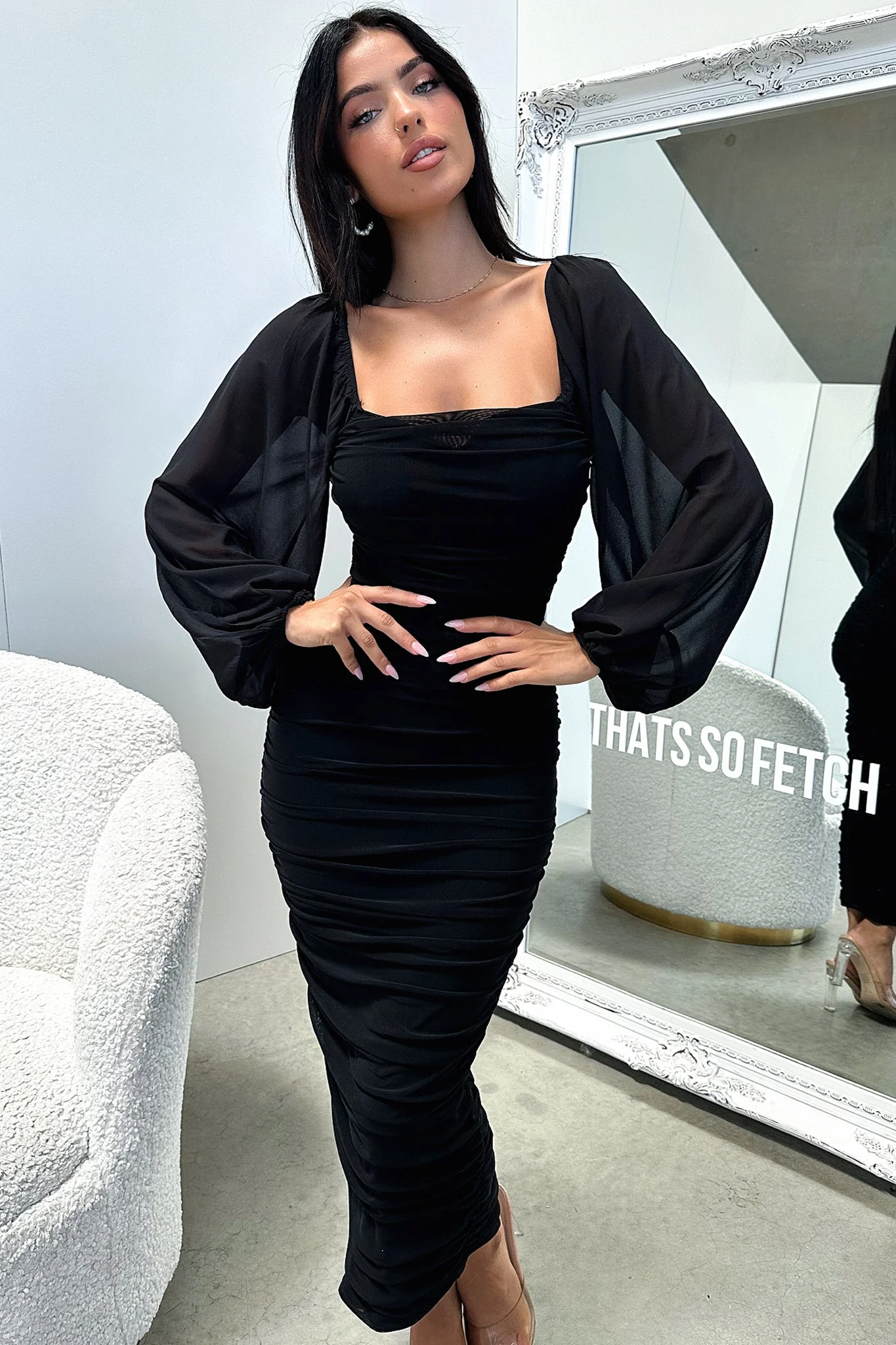 Octavia Maxi Dress - Black - XTXFMF