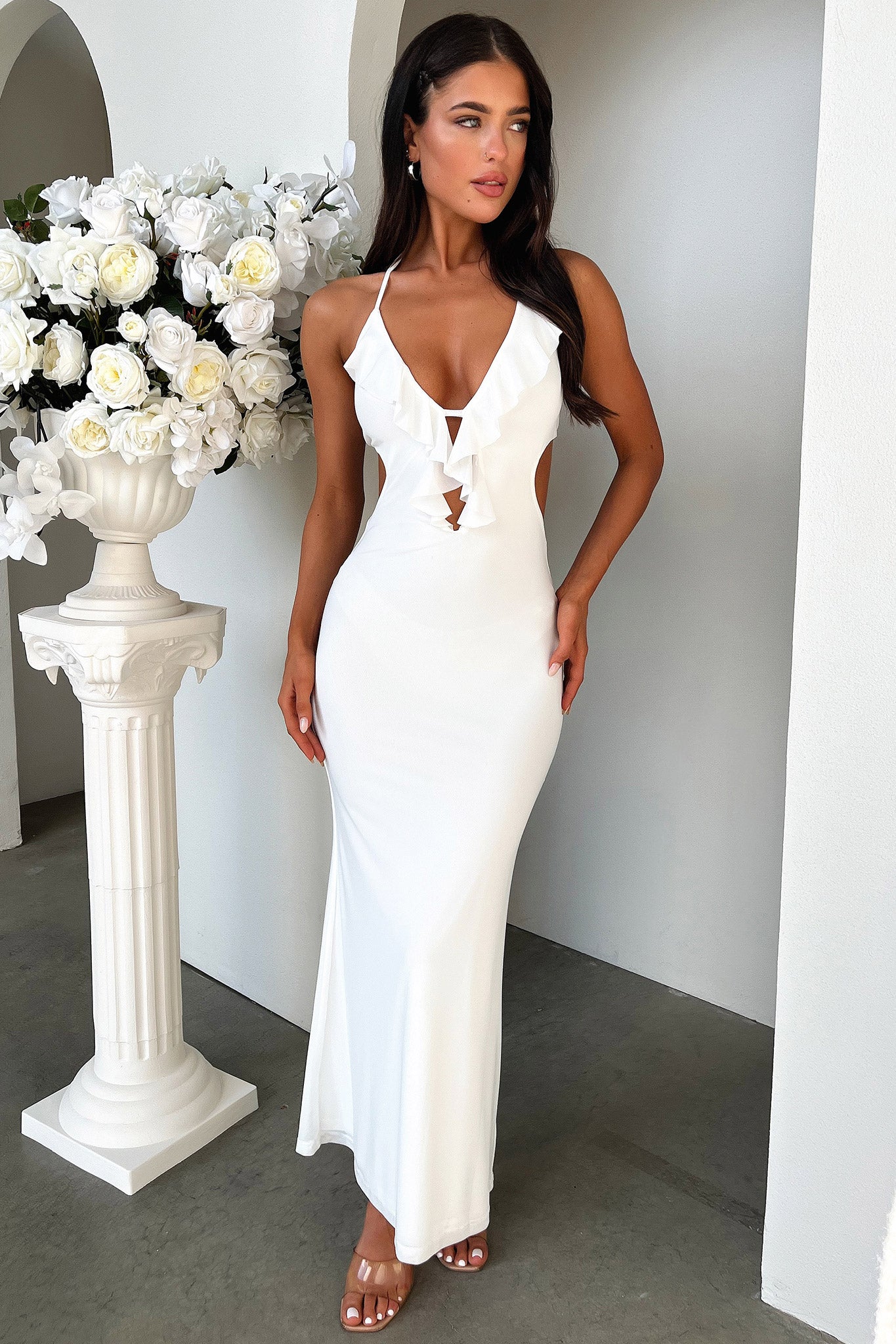 Zaric Maxi Dress - White - XTXFMF