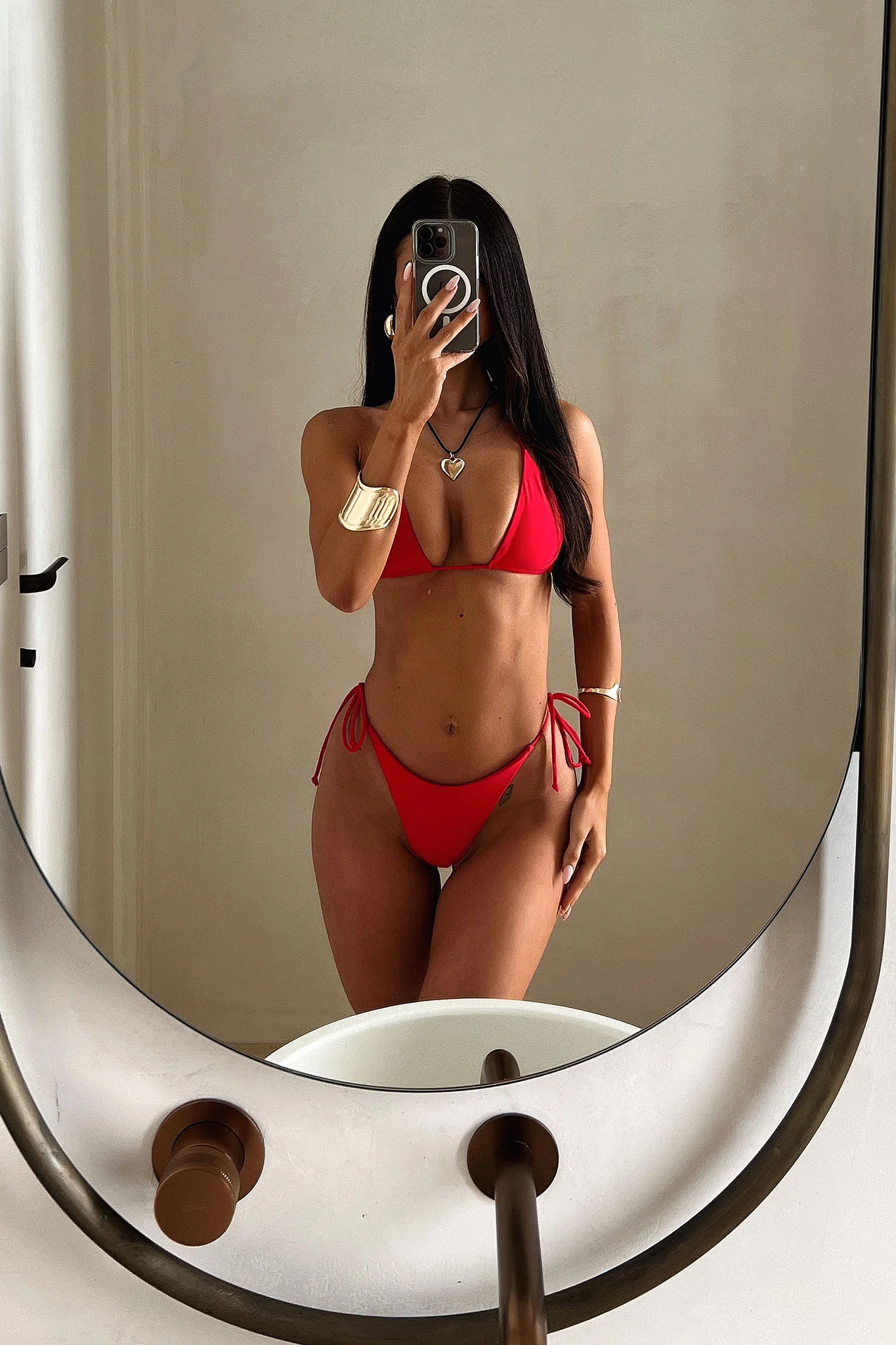 Lydia Bikini Bottoms - Red - XTXFMF