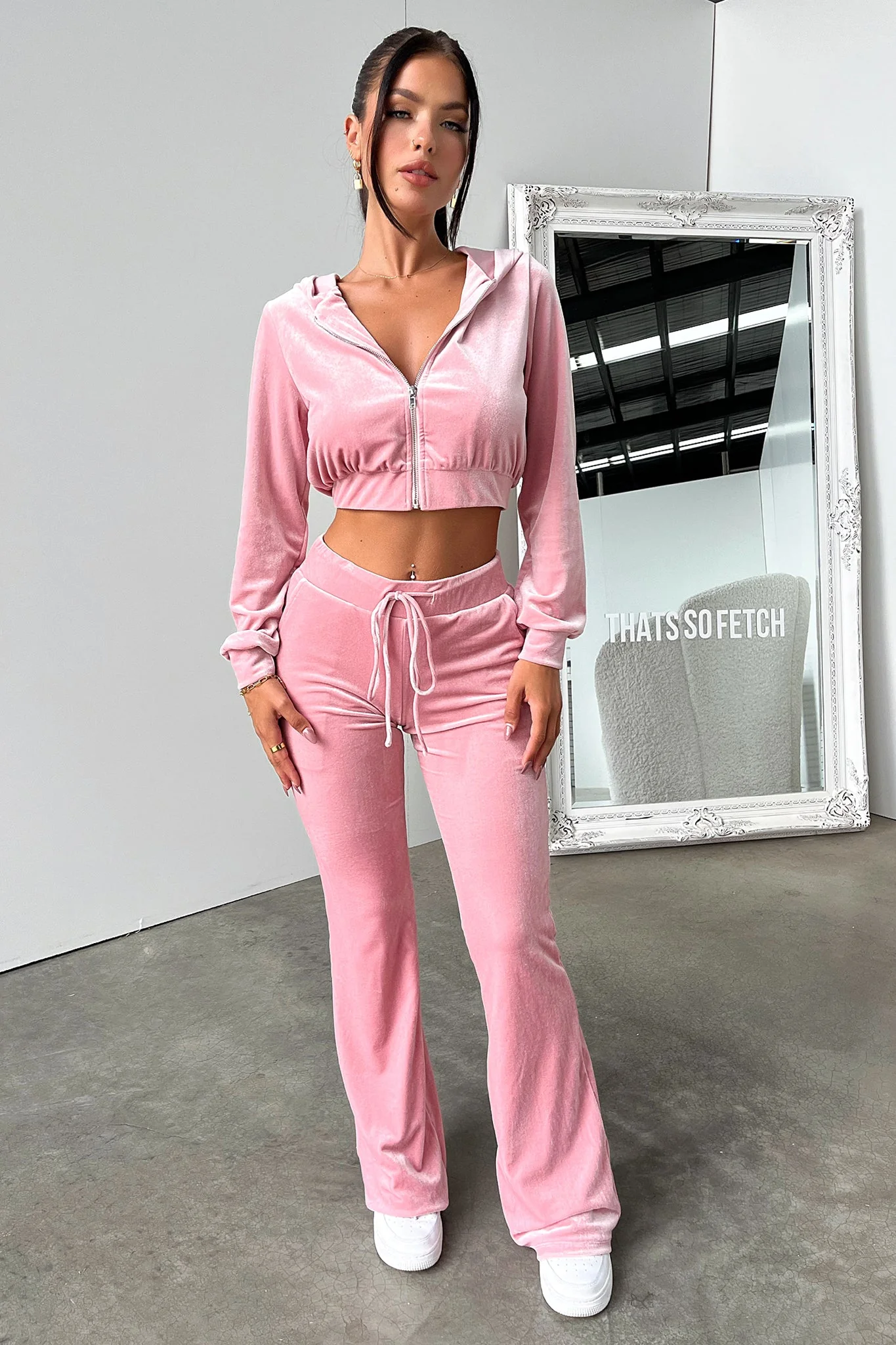 Beba Cropped Hoodie - Pink - XTXFMF