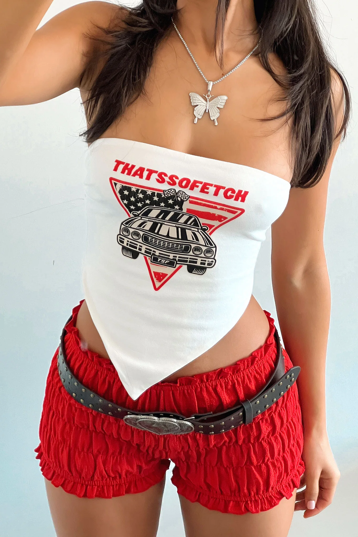 Ranch Strapless Top - White - XTXFMF