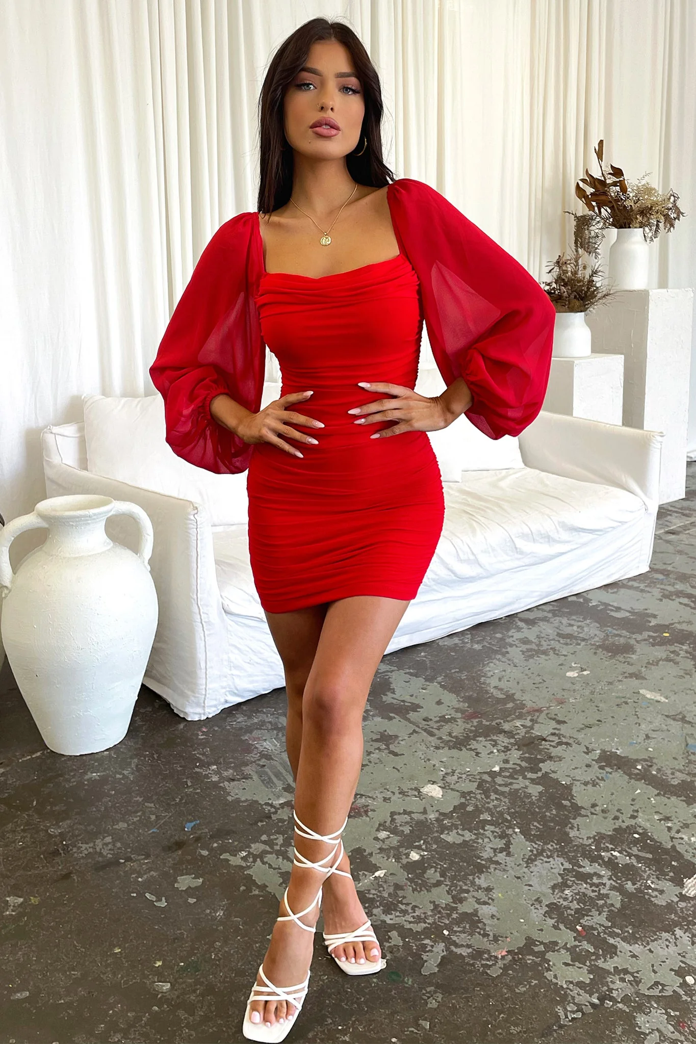 Octavia Dress - Red - XTXFMF