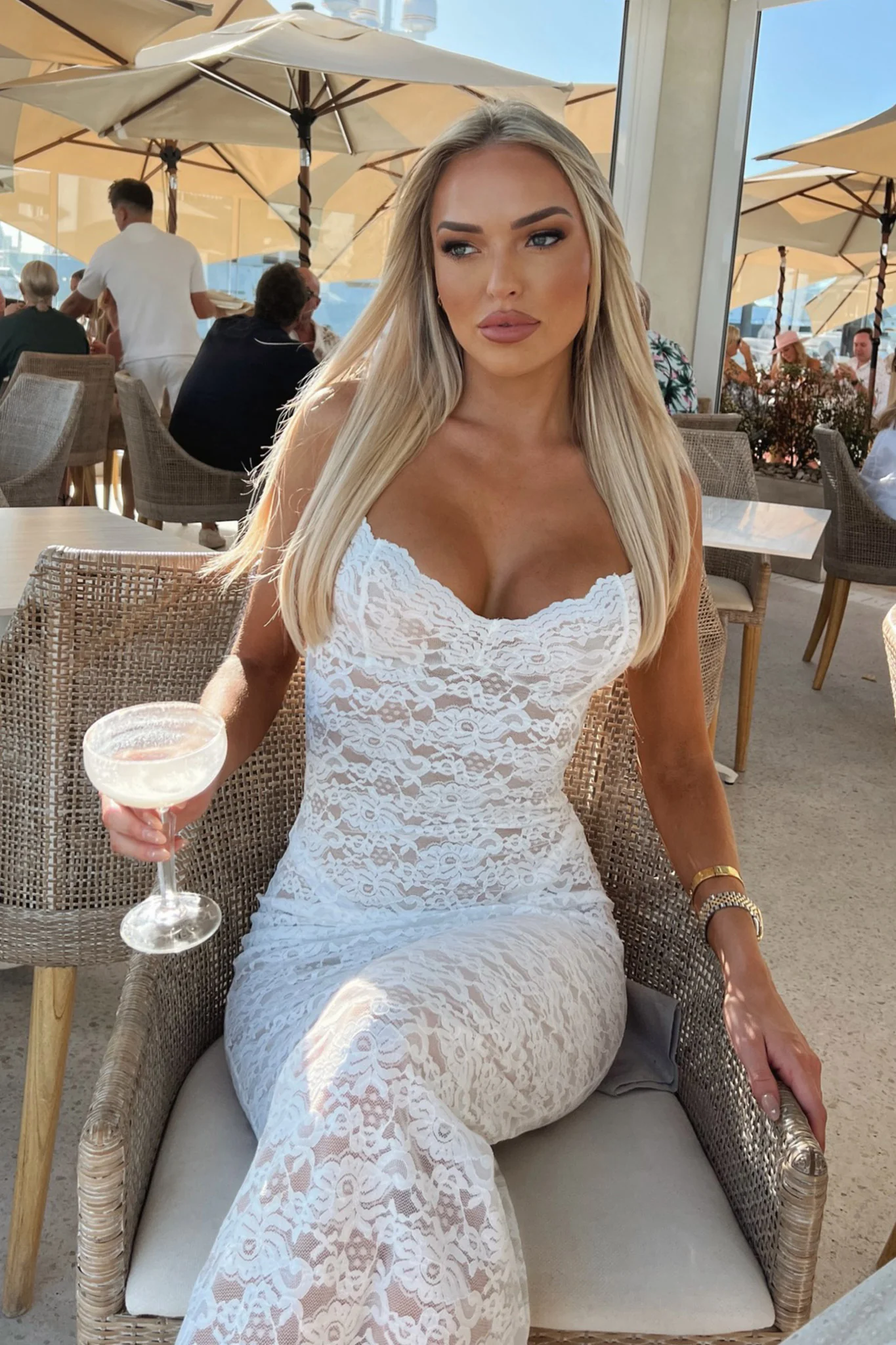 Destiny Midi Dress - White - XTXFMF