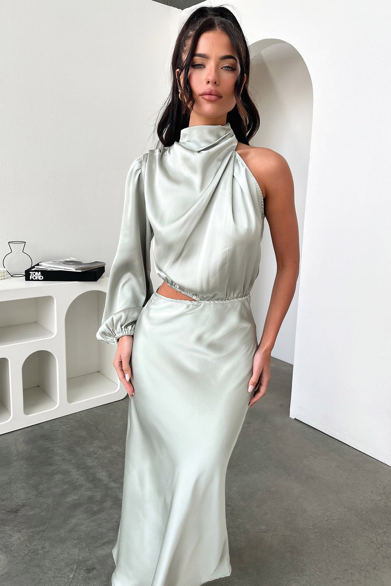 Atonia Midi Dress - Sage - XTXFMF