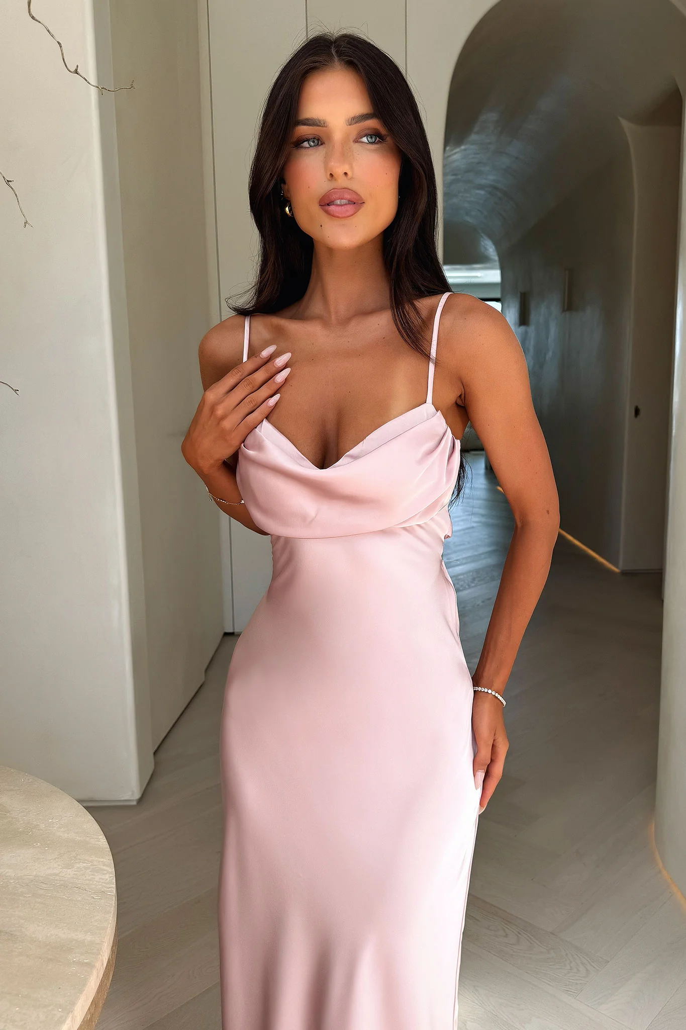 Novella Maxi Dress - Pink - XTXFMF