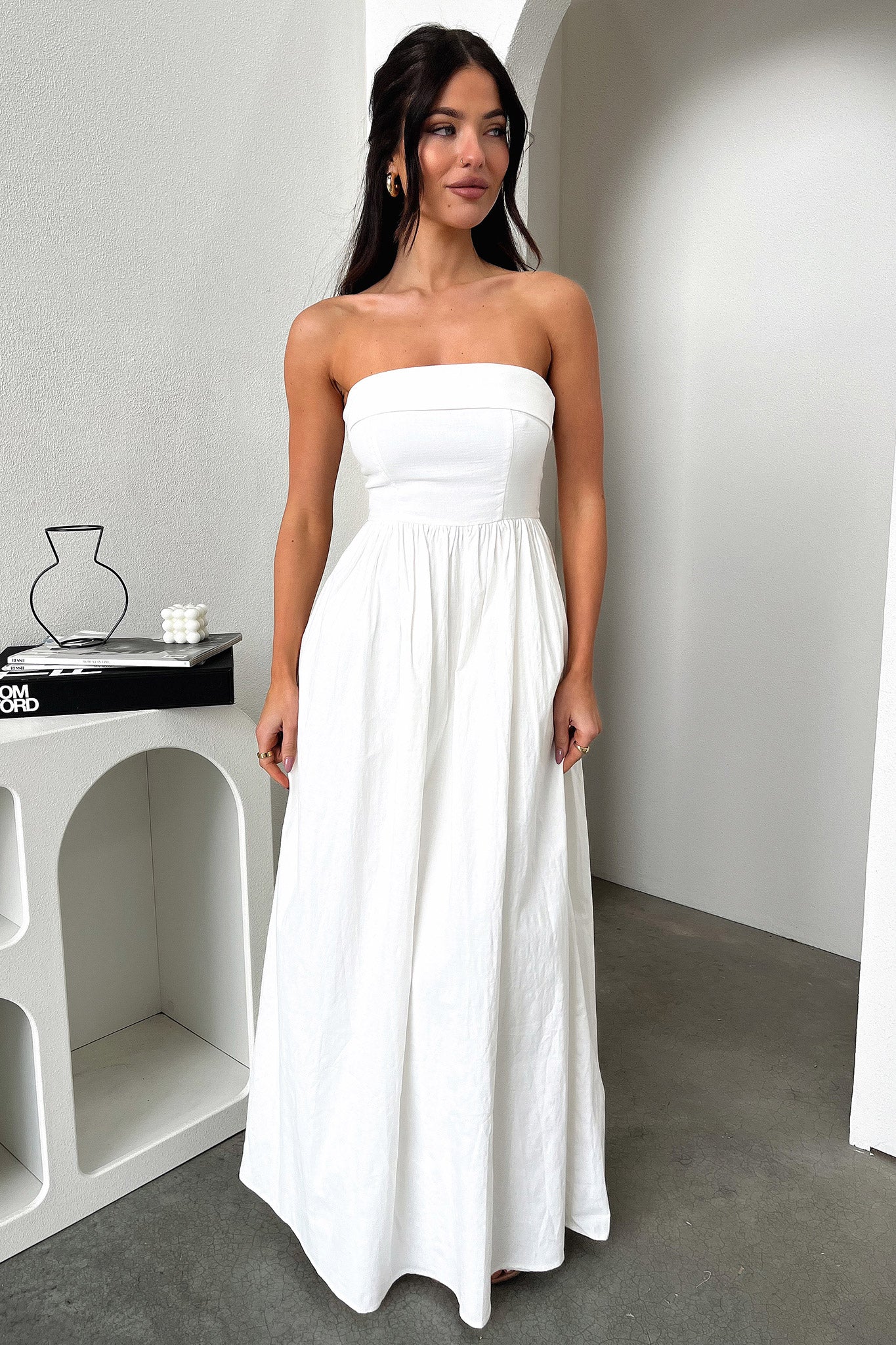 Cornell Maxi Dress - White - XTXFMF