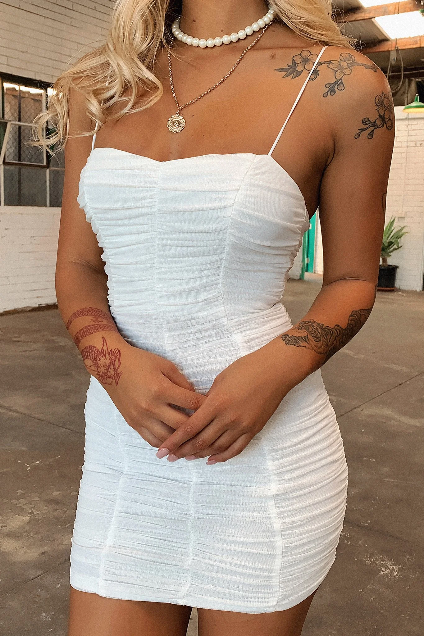 Ballina Dress - White - XTXFMF