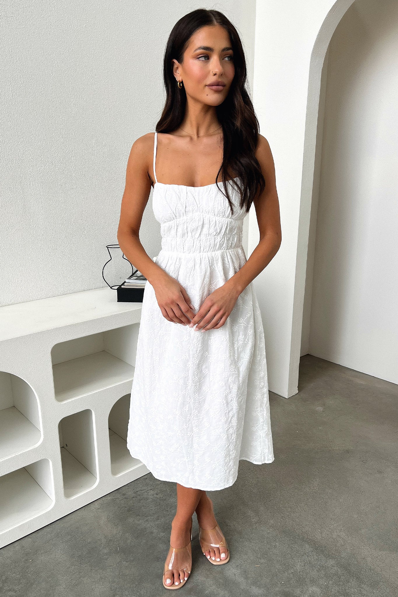 Mik Midi Dress - White - XTXFMF