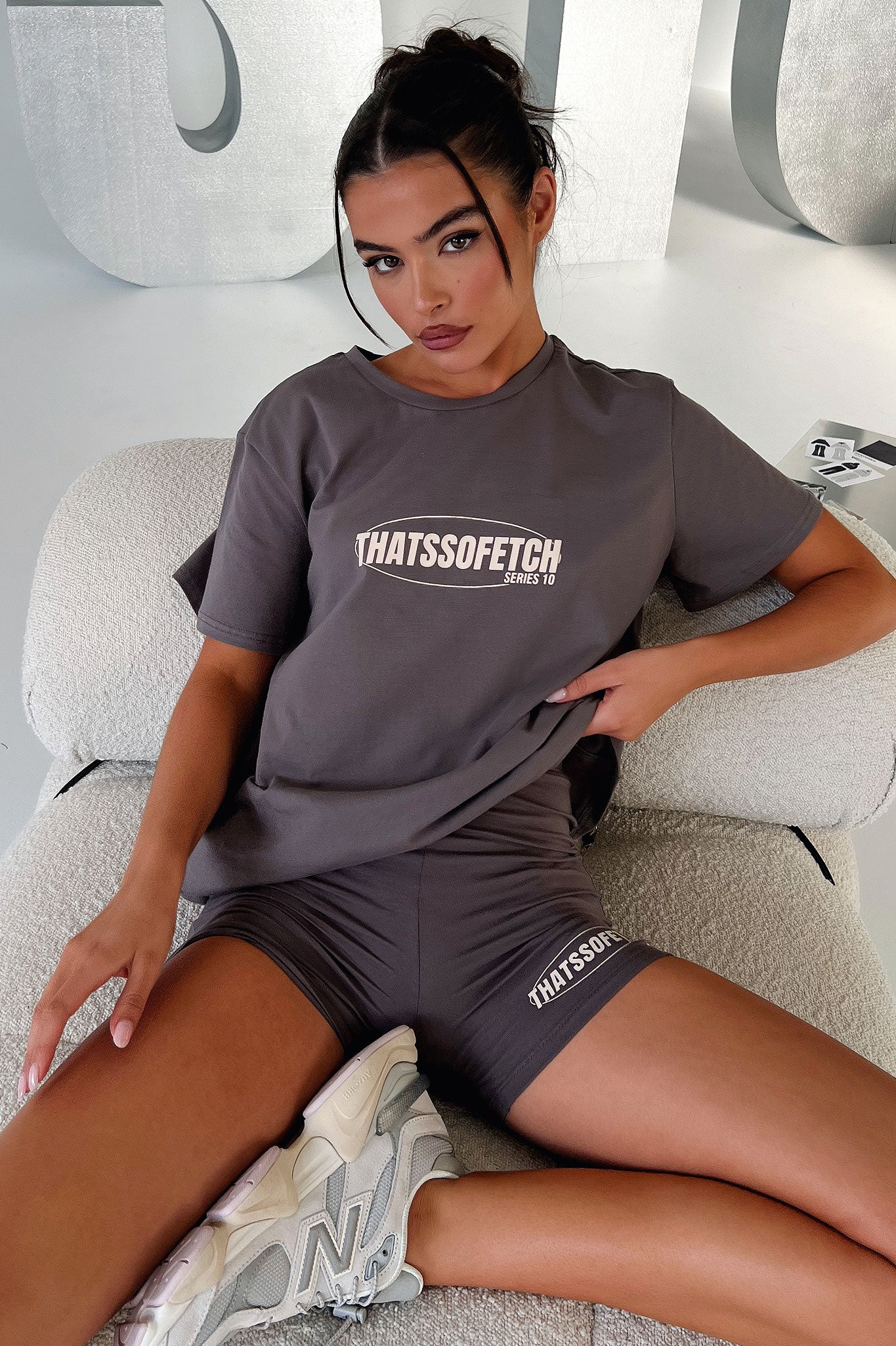 Series 10 Oversized Tee - Charcoal/Beige - XTXFMF