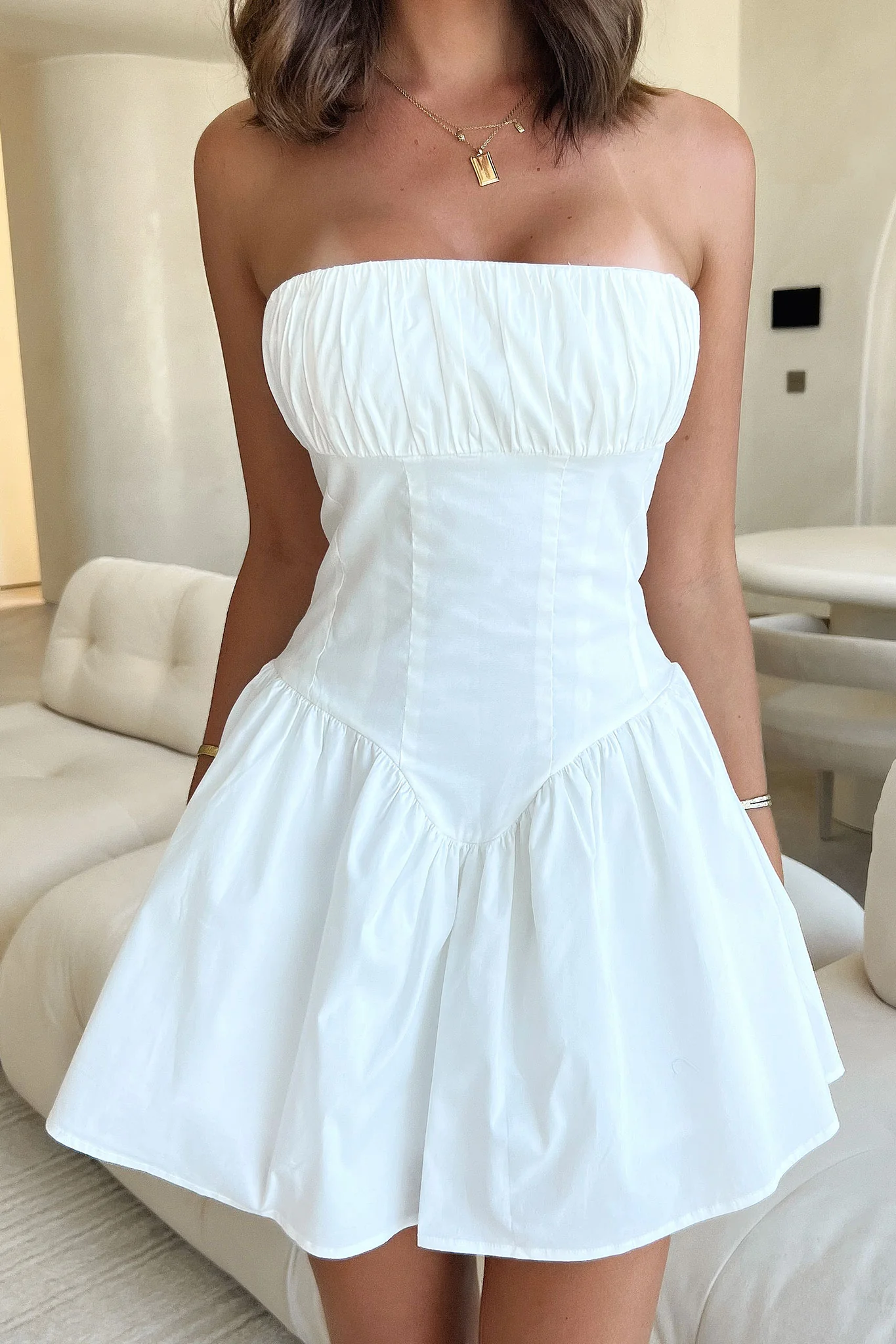 Colette Dress - White - XTXFMF
