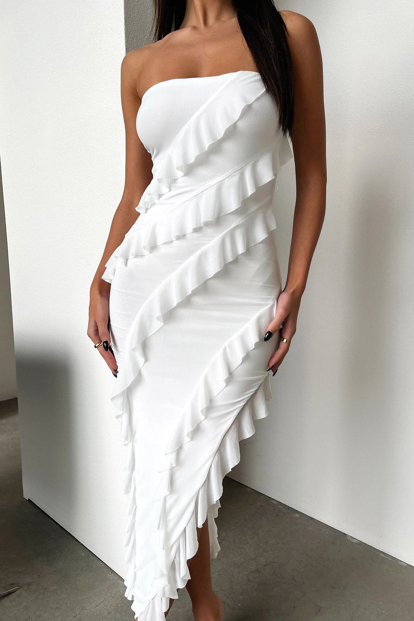 Amayla Maxi Dress - White - XTXFMF