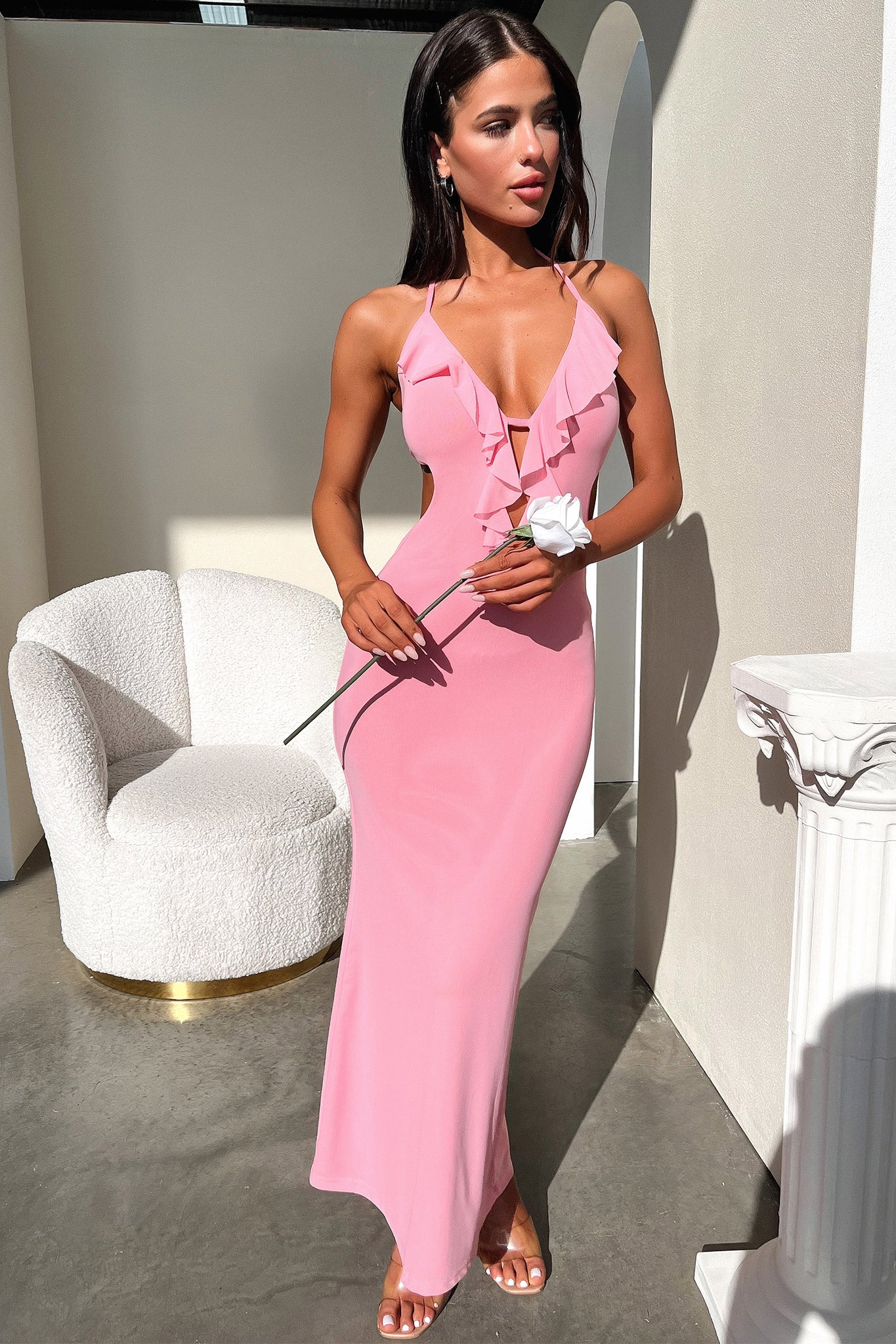 Zaric Maxi Dress - Pink - XTXFMF