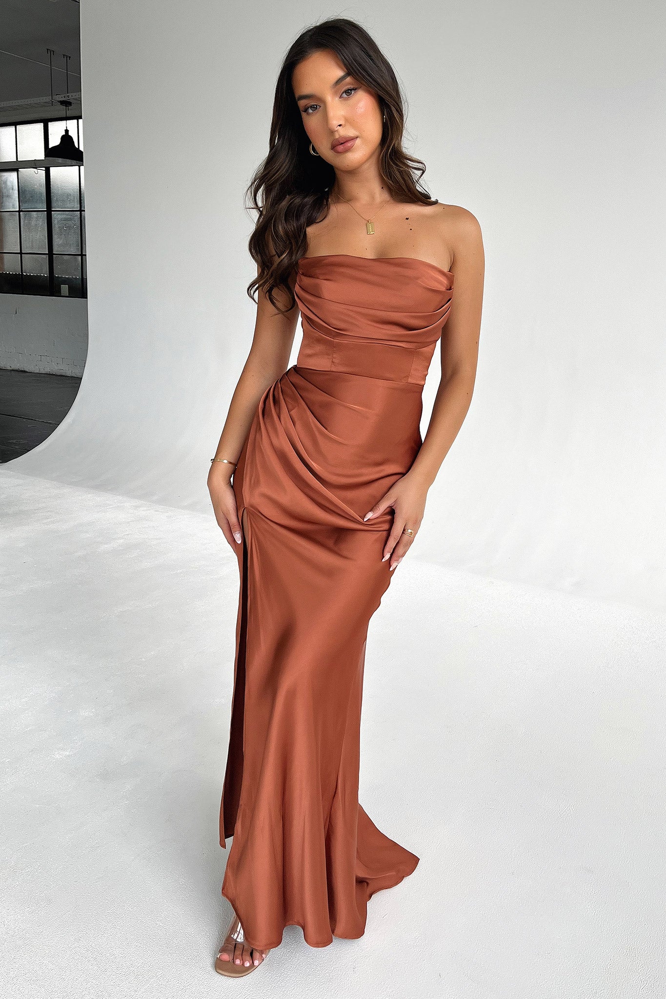 Lola Maxi Dress - Rust - XTXFMF