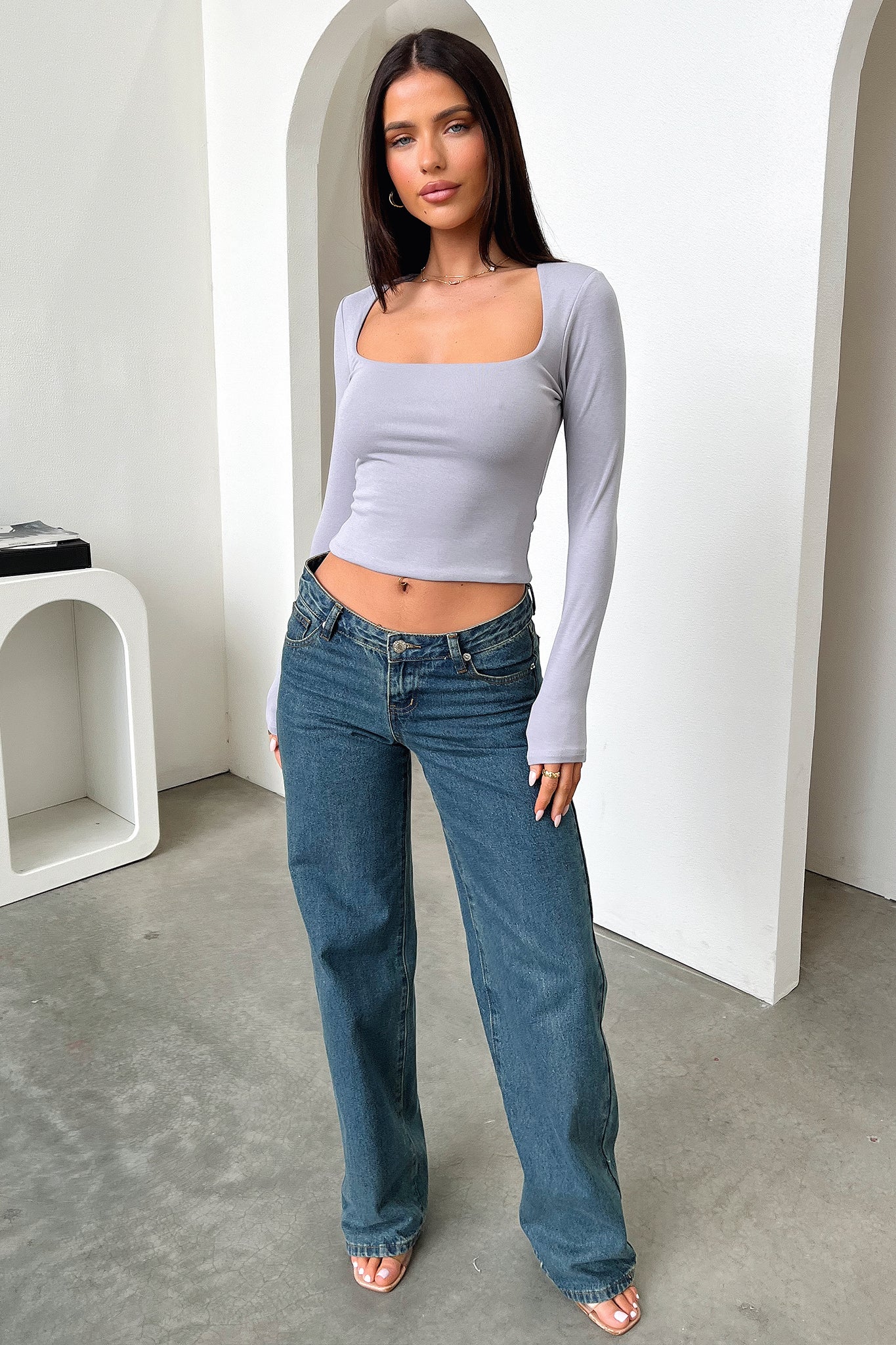 Andre Long Sleeve Top - Grey - XTXFMF