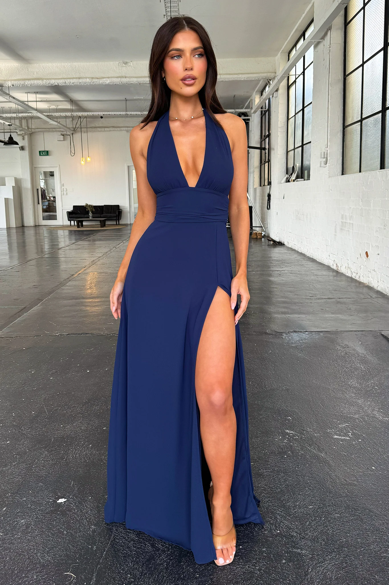 Elenor Maxi Dress - Navy - XTXFMF