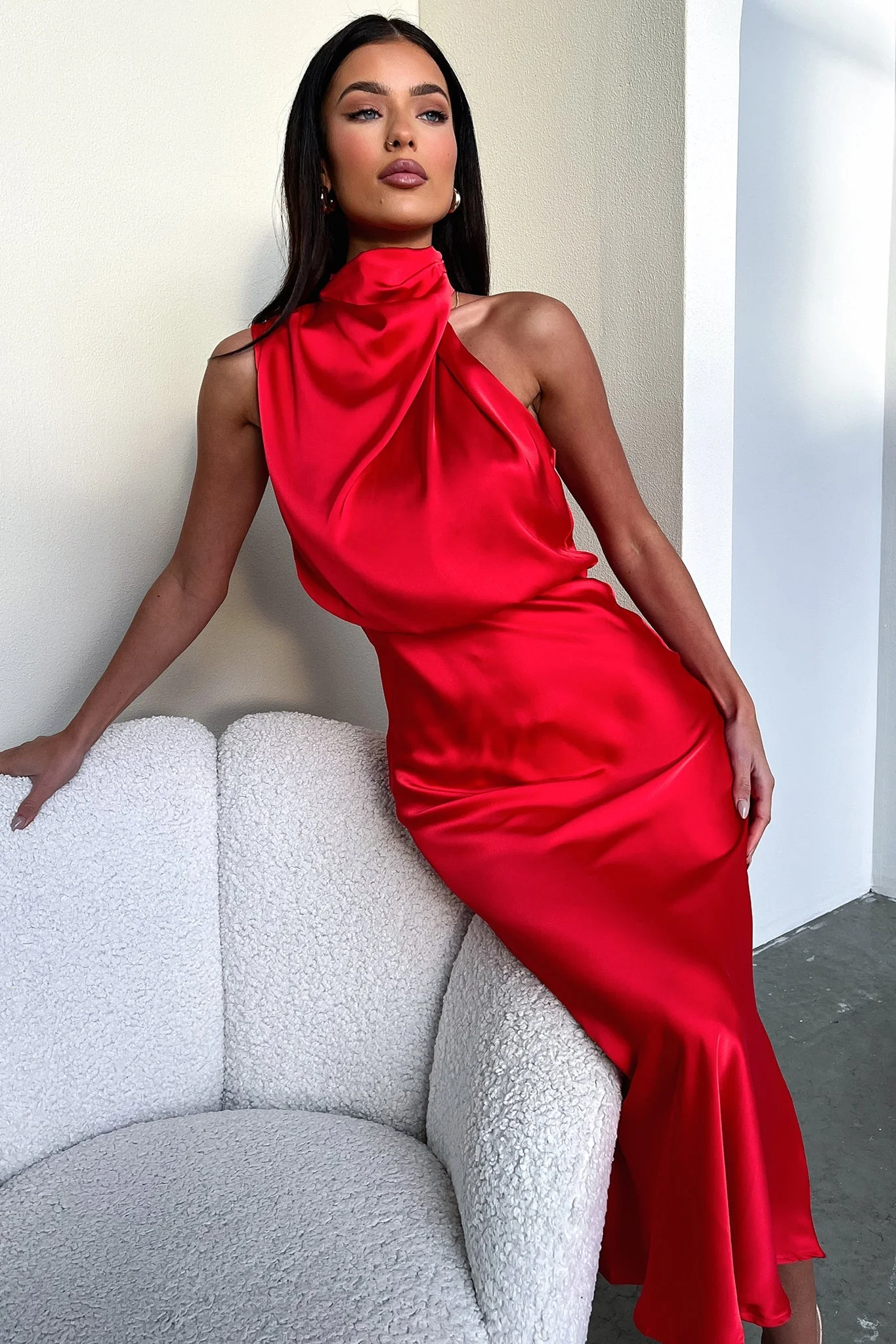 Santorini Maxi Dress - Red - XTXFMF