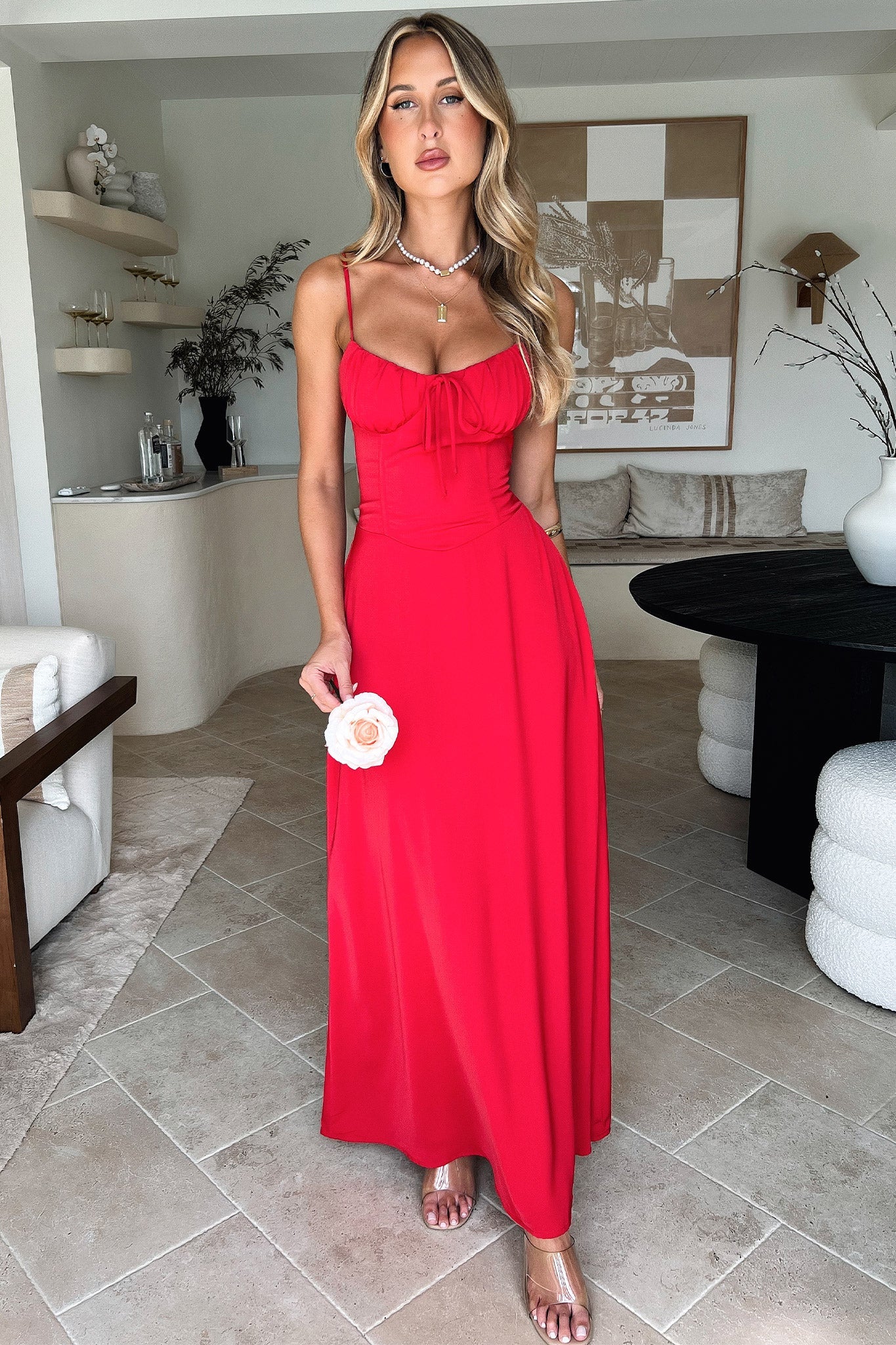 Magdalena Maxi Dress - Red - XTXFMF