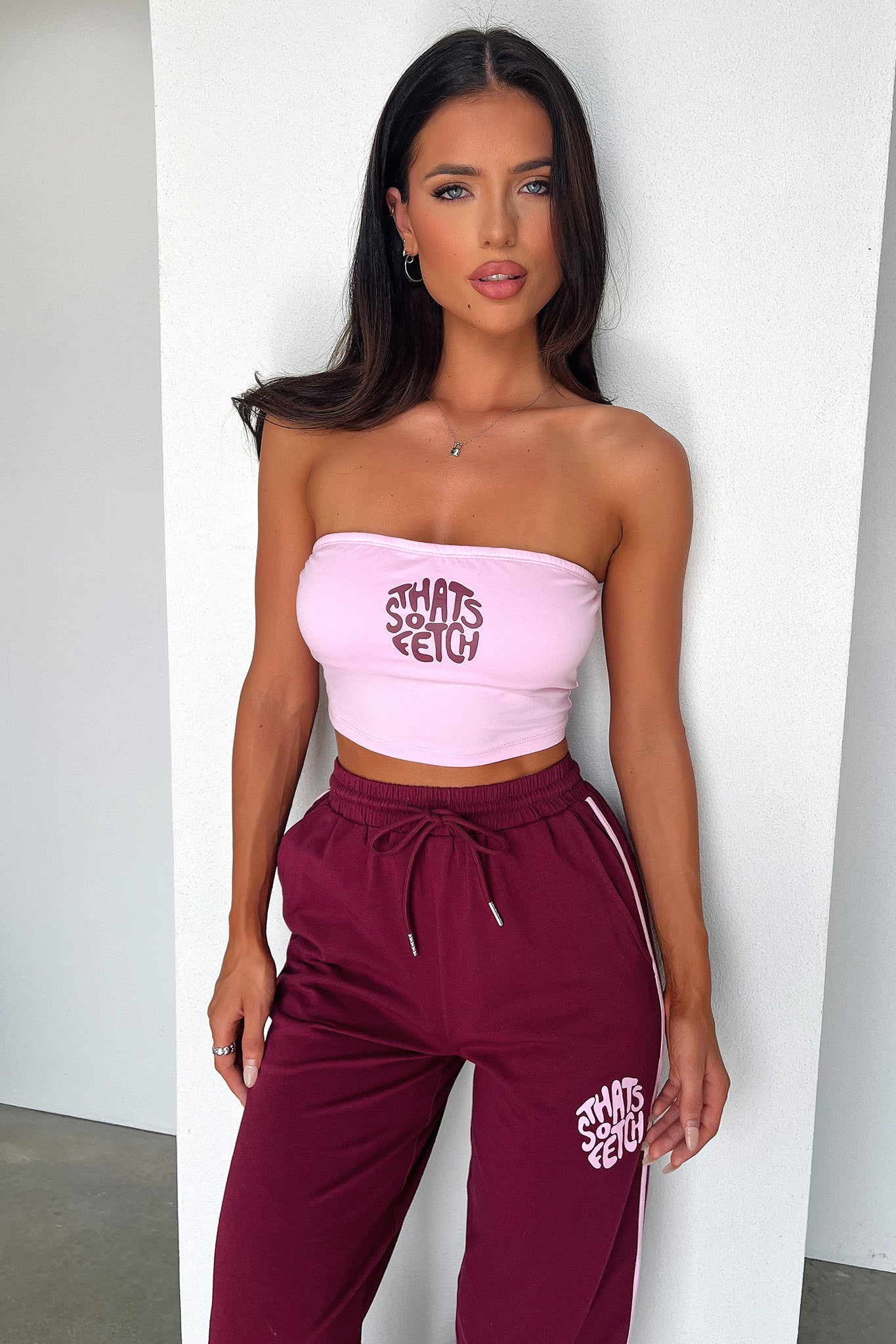Beckham Bandeau Top - Pink - XTXFMF