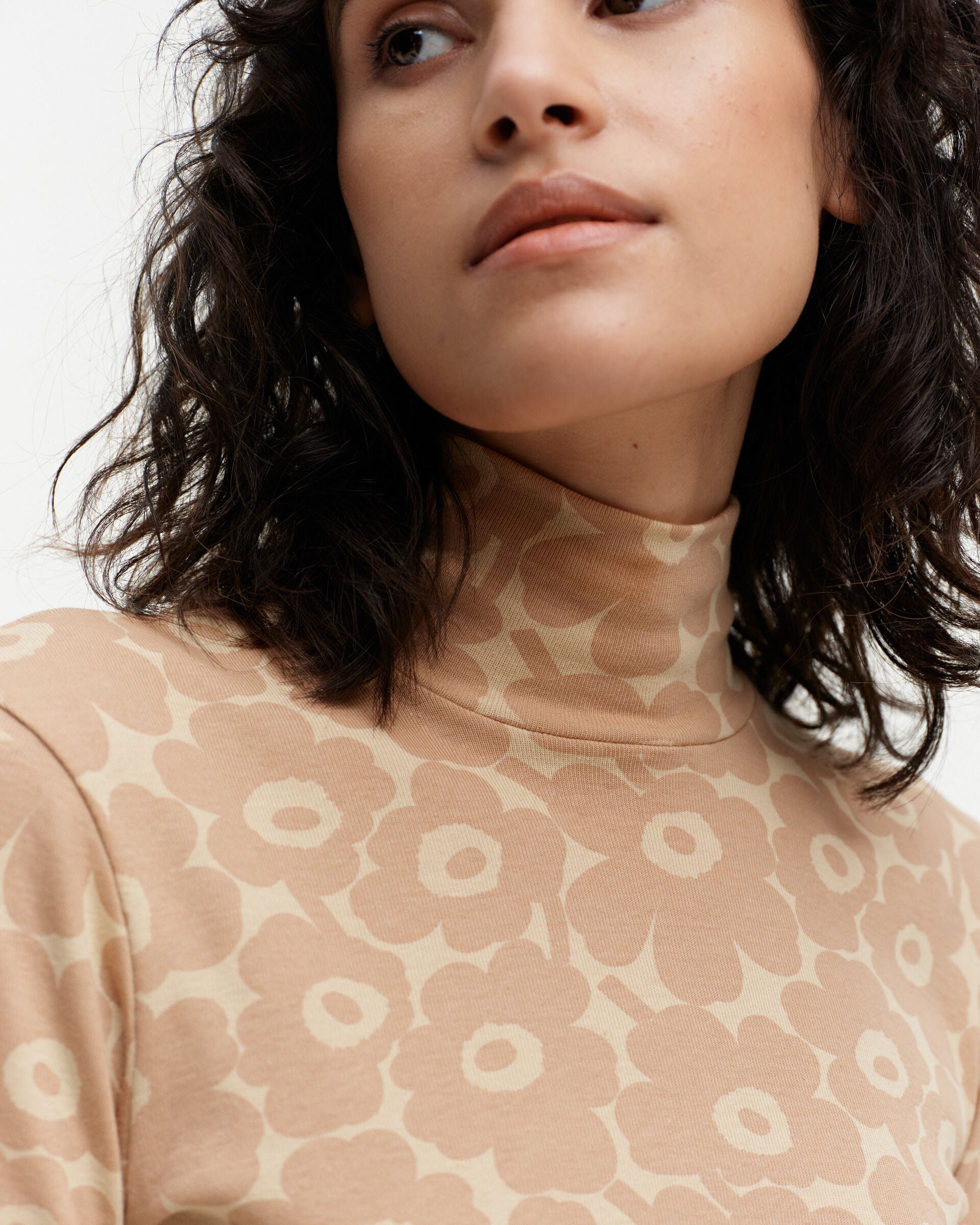 Marimekko Pilke Unikko jersey turtleneck top | Marimekko Outlet