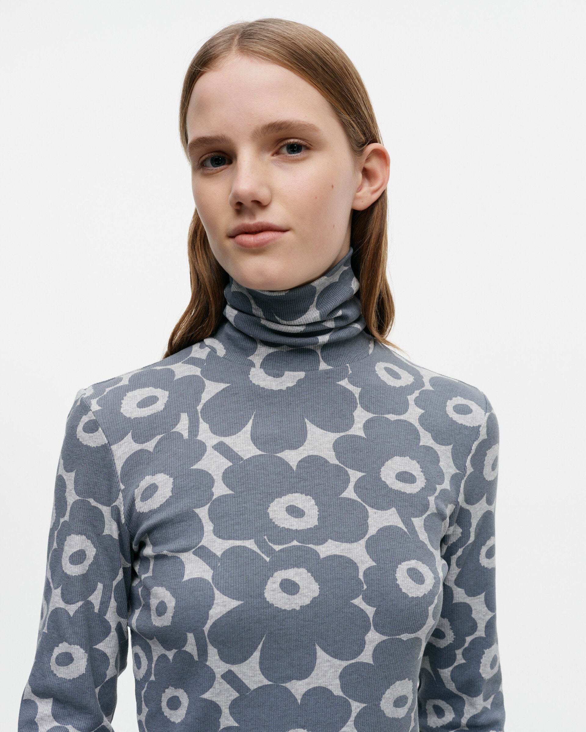 Marimekko Emali Mini Unikko rib turtleneck top | Marimekko Outlet