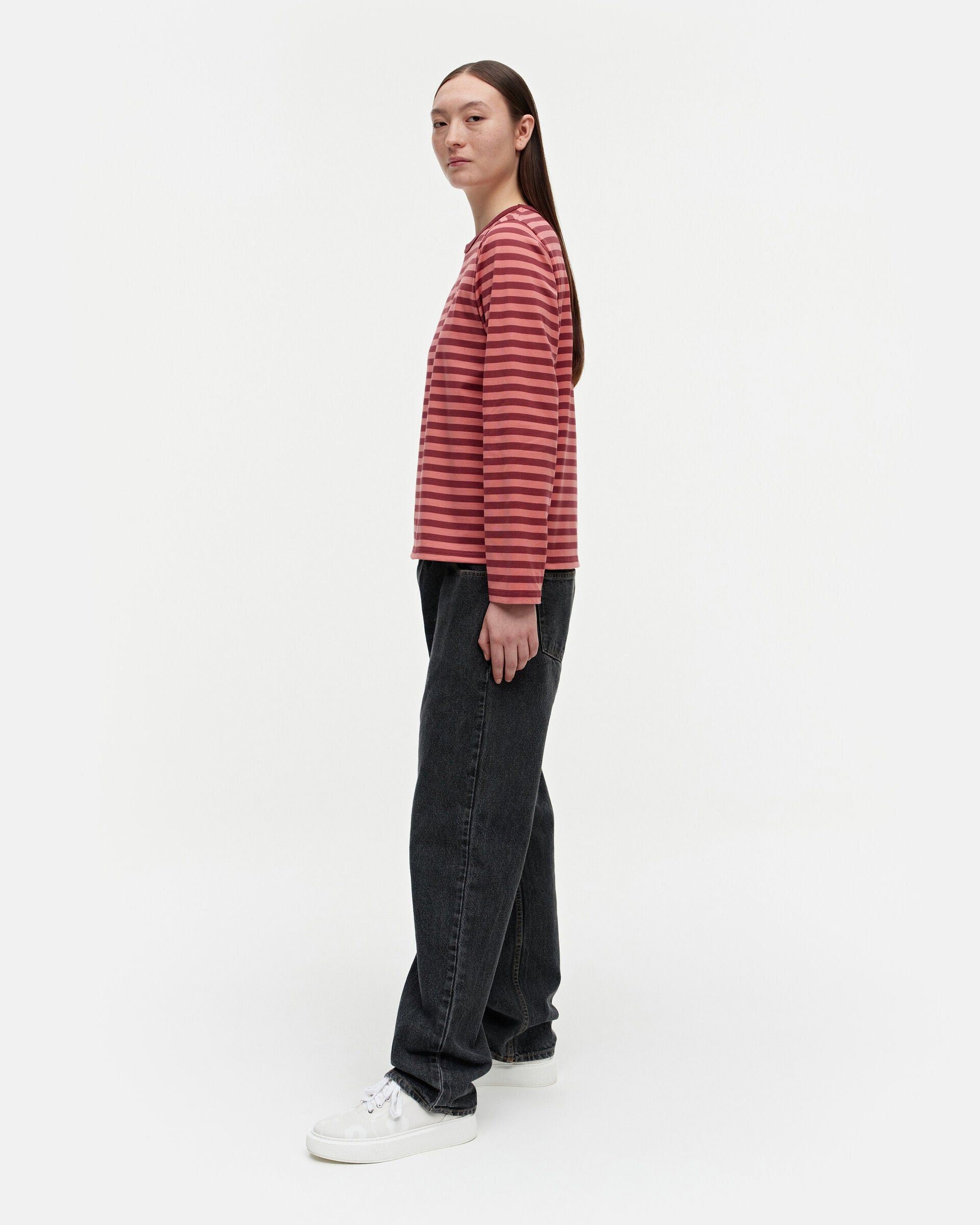 Marimekko Tasaraita Relaxed Long Sleeve jersey top | Marimekko Outlet