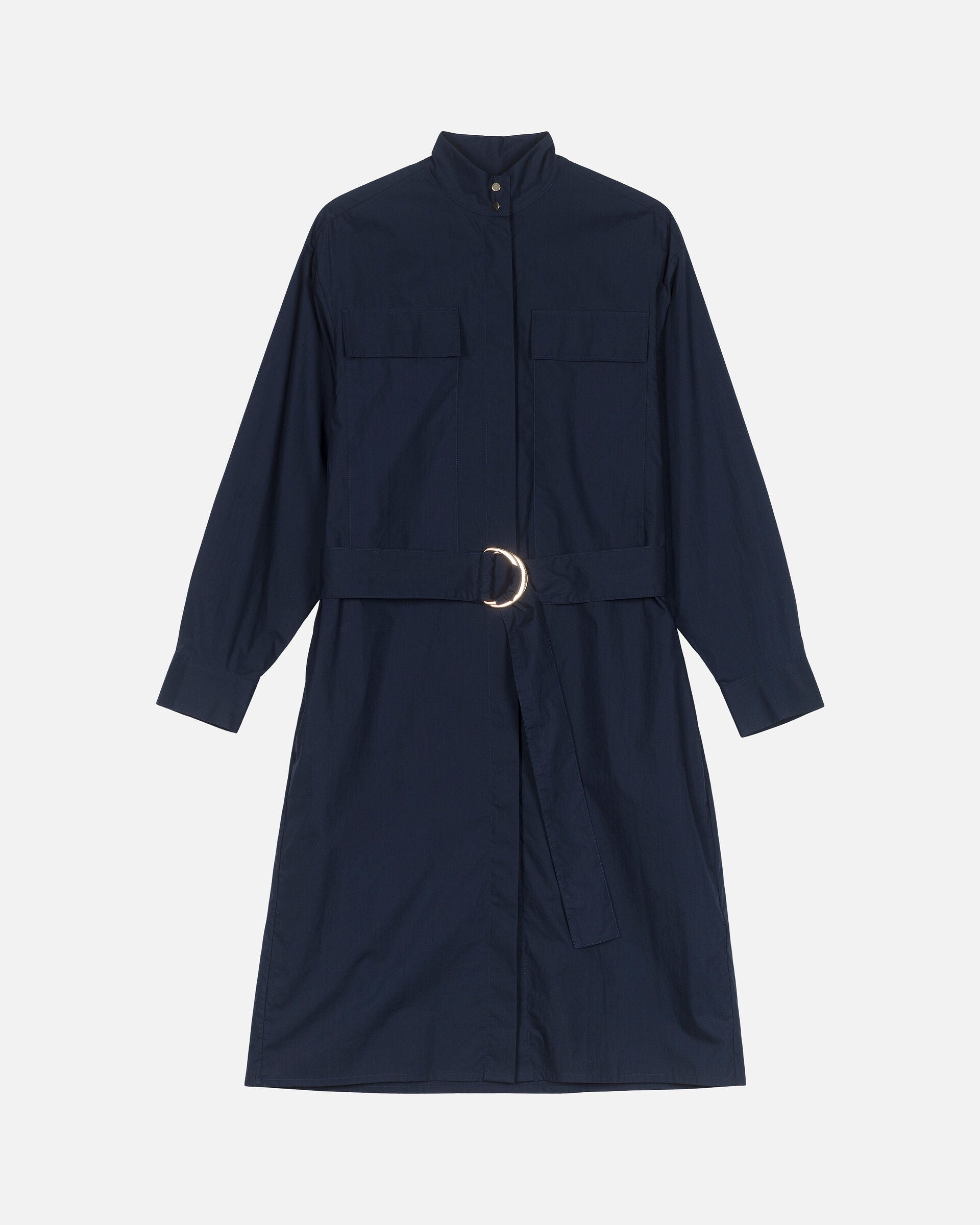 Marimekko Gundel Solid cotton poplin shirt dress | Marimekko Outlet
