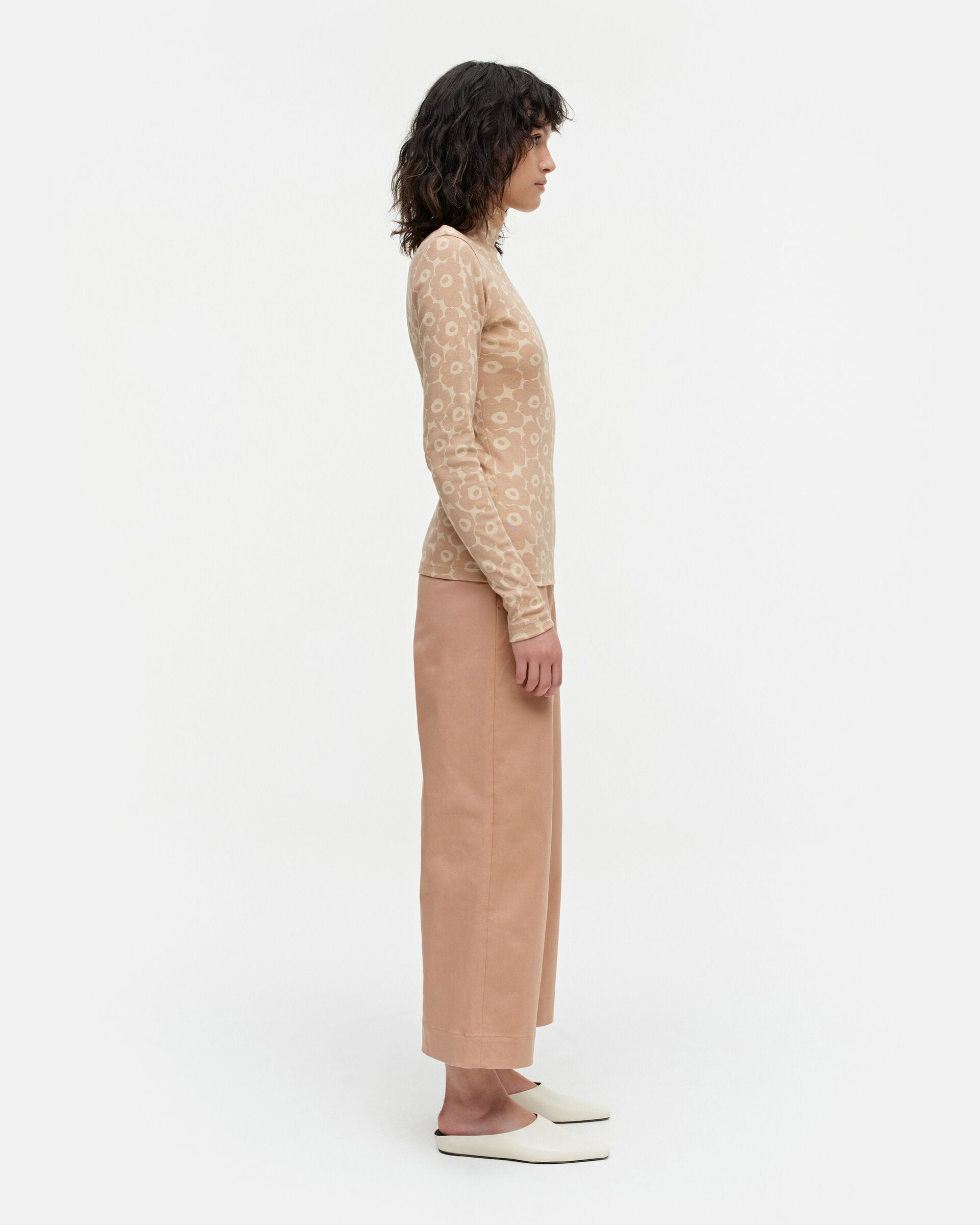 Marimekko Pilke Unikko jersey turtleneck top | Marimekko Outlet