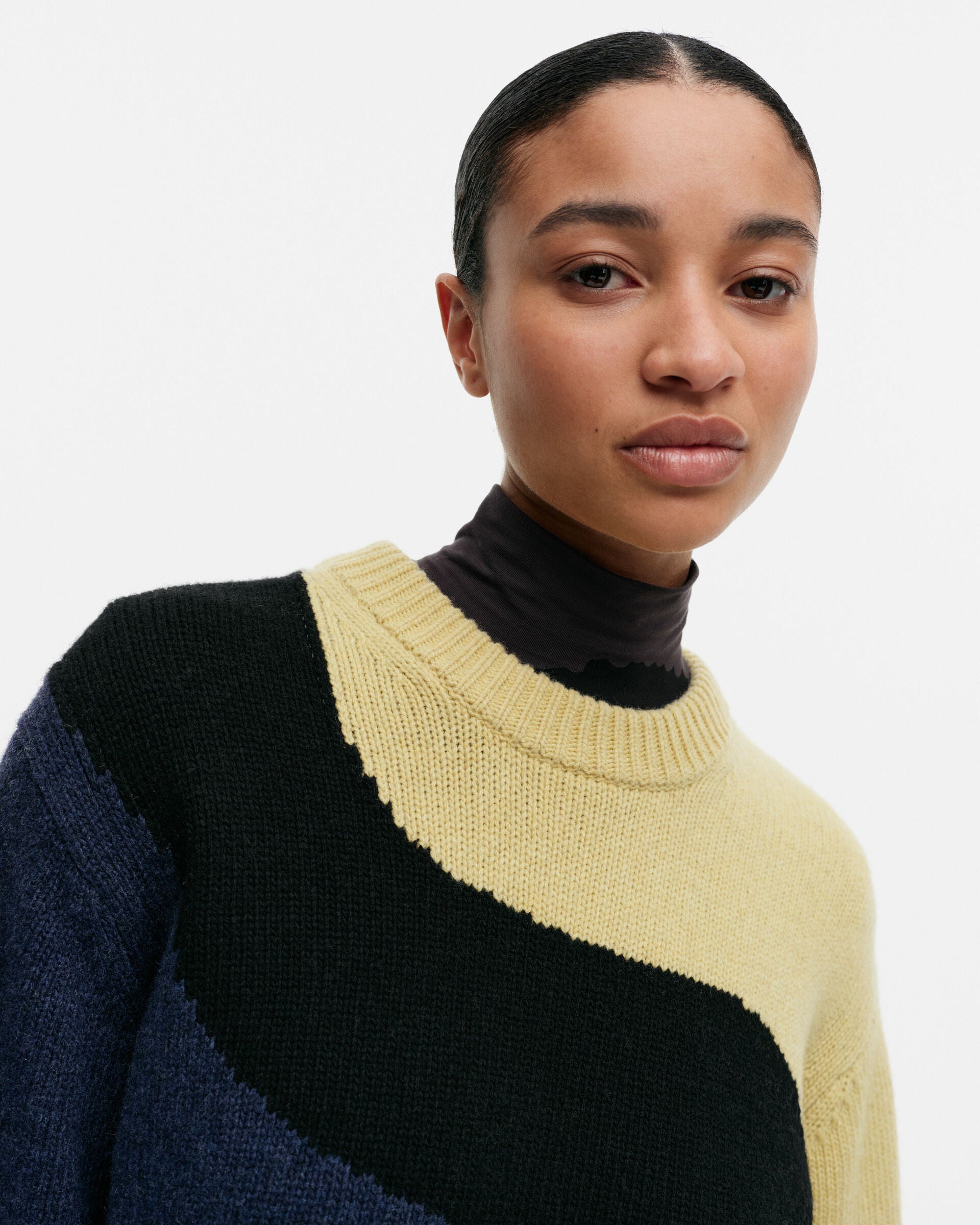 Marimekko Kolonni Seireeni knitted wool pullover | Marimekko Outlet