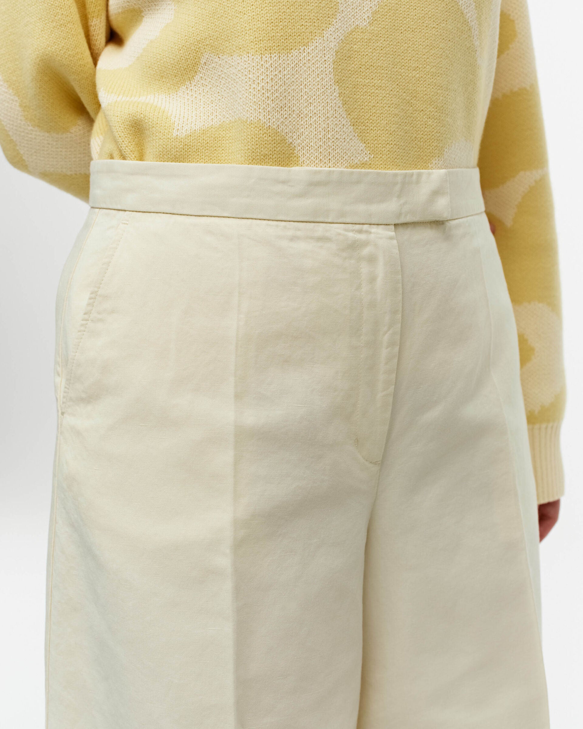 Marimekko Kuulle Solid cotton-linen trousers | Marimekko Outlet