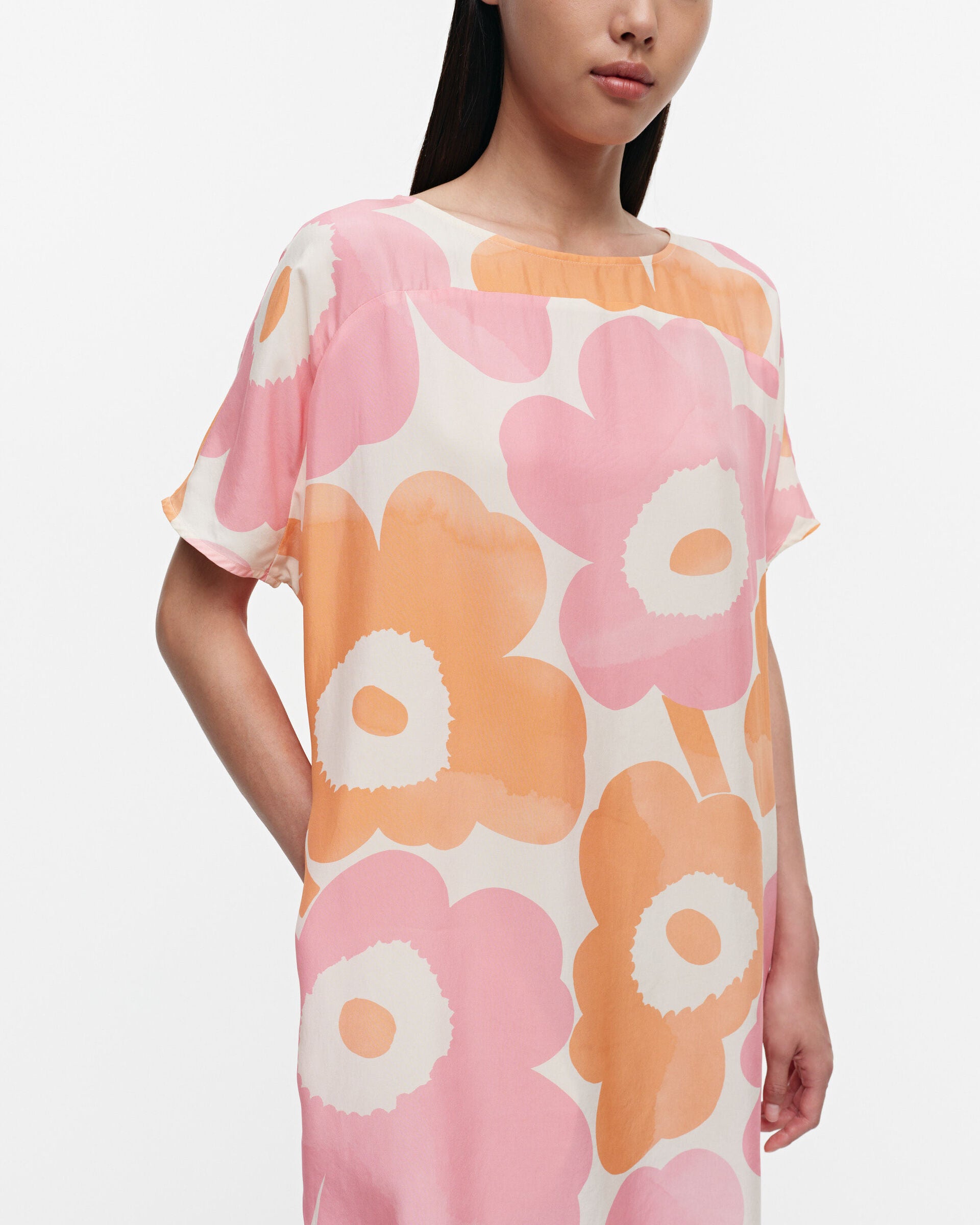 Marimekko Majus Unikko cupro blend dress | Marimekko Outlet
