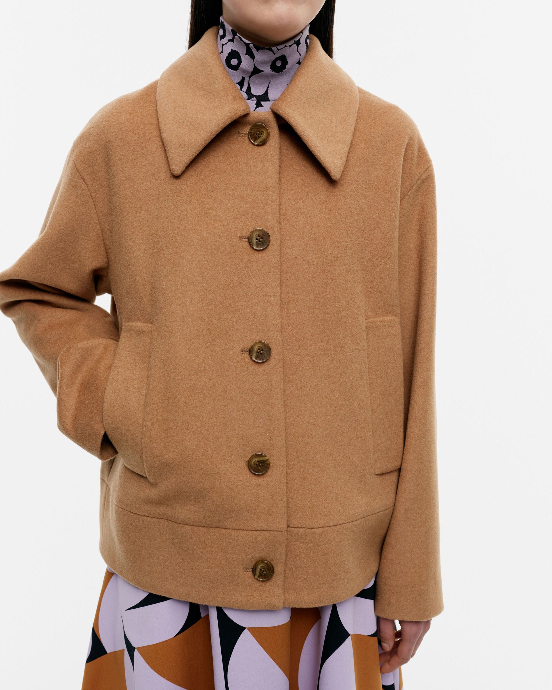 Marimekko Asetelma Solid wool coat | Marimekko Outlet