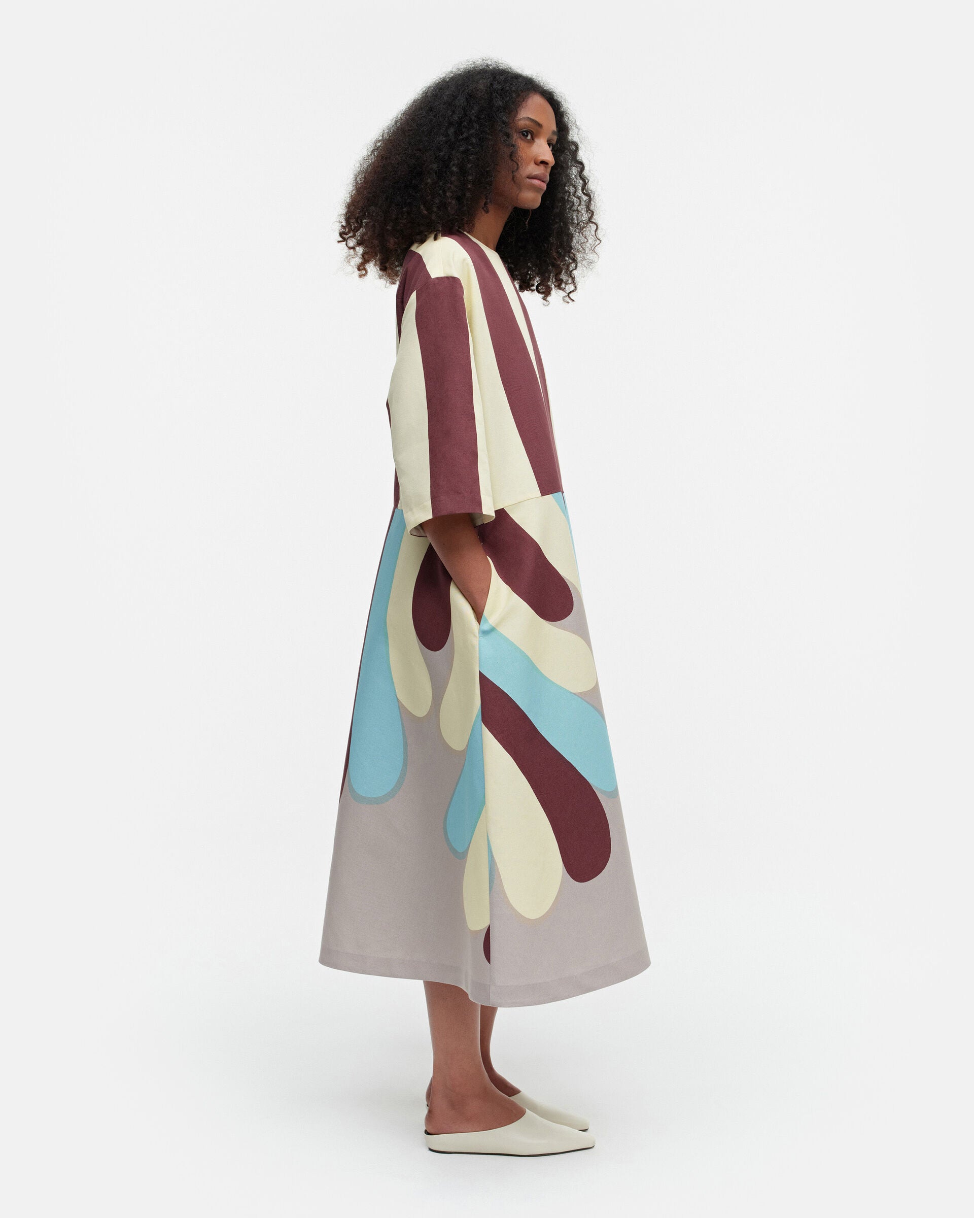 Marimekko Aase Maalis Albatrossi cotton-linen dress | Marimekko Outlet