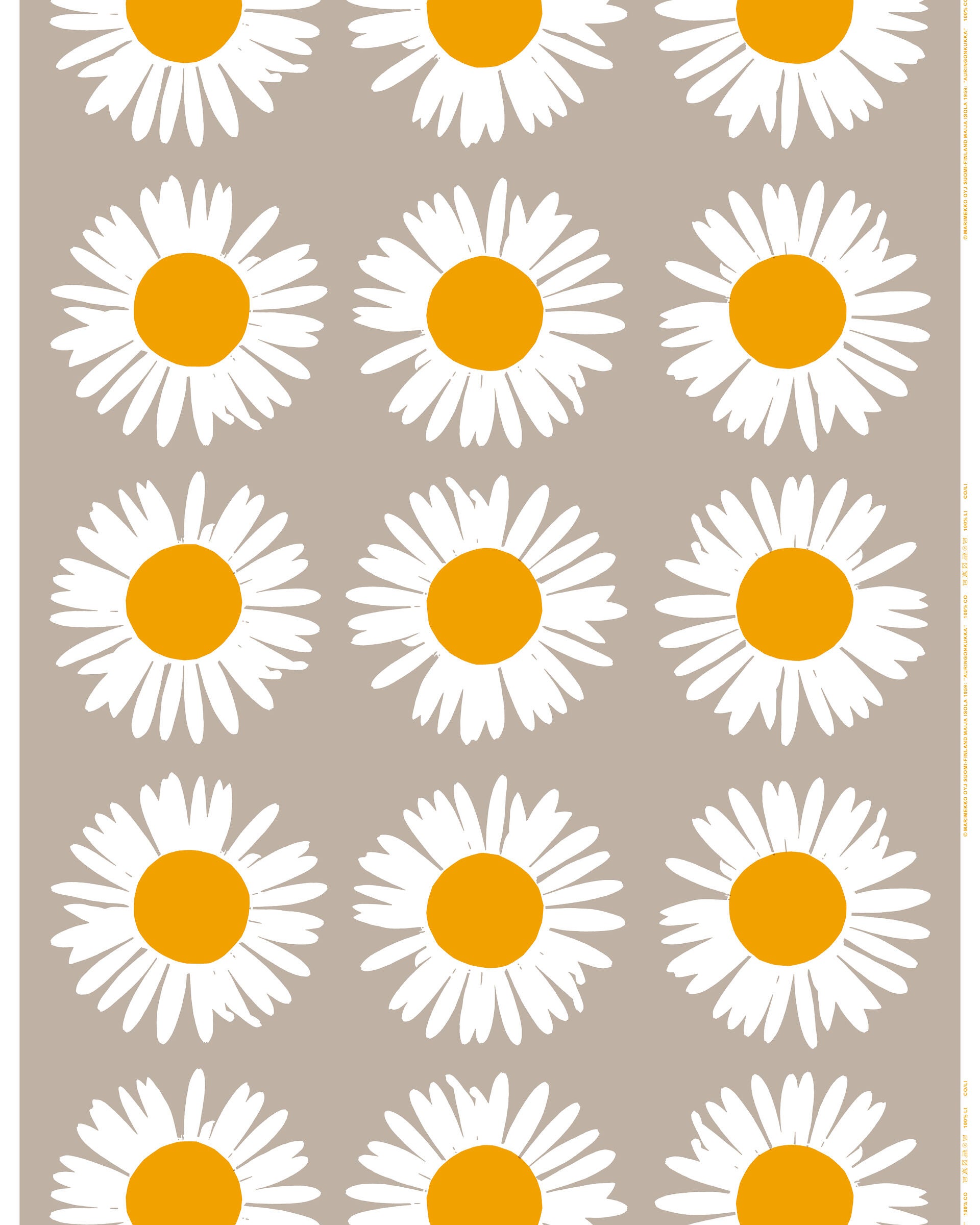 Marimekko Auringonkukka linen fabric | Marimekko Outlet