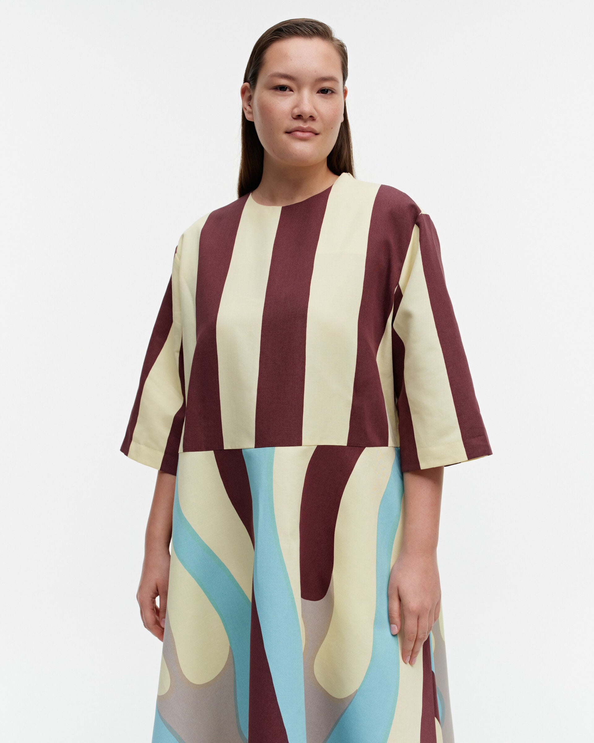 Marimekko Aase Maalis Albatrossi cotton-linen dress | Marimekko Outlet
