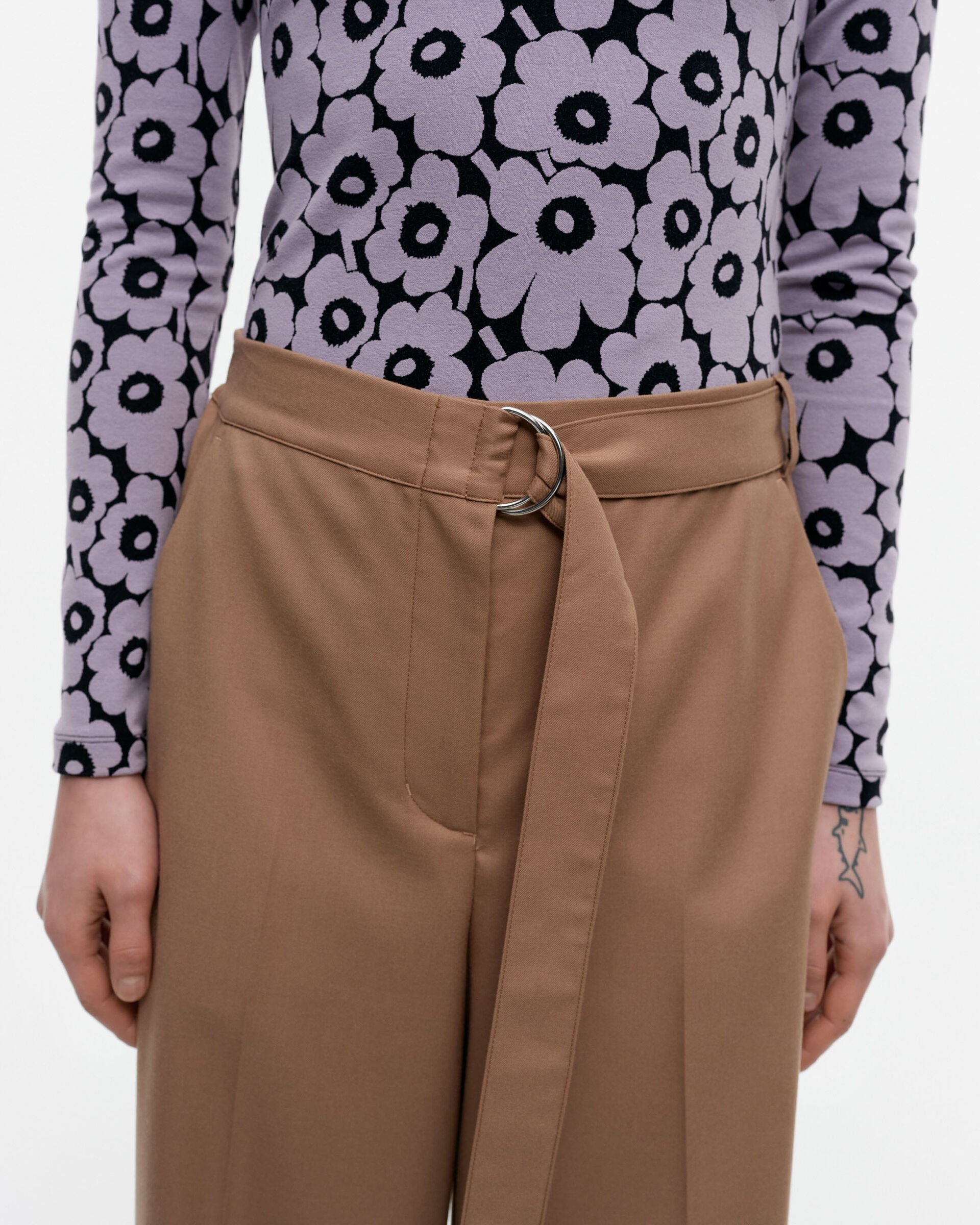 Marimekko Palmetti Solid wool mix trousers | Marimekko Outlet