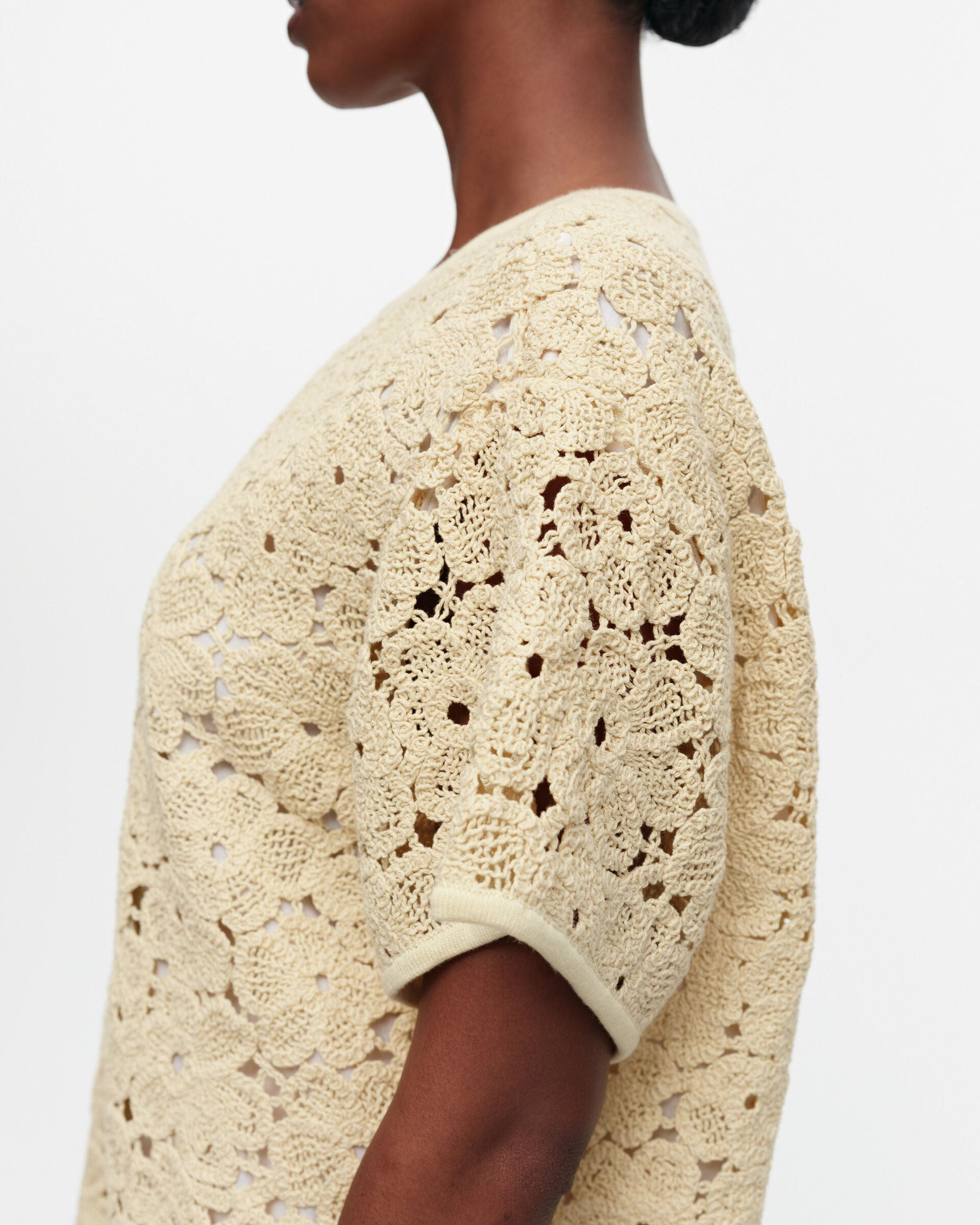 Marimekko Rahkel Unikko knitted cotton t-shirt | Marimekko Outlet