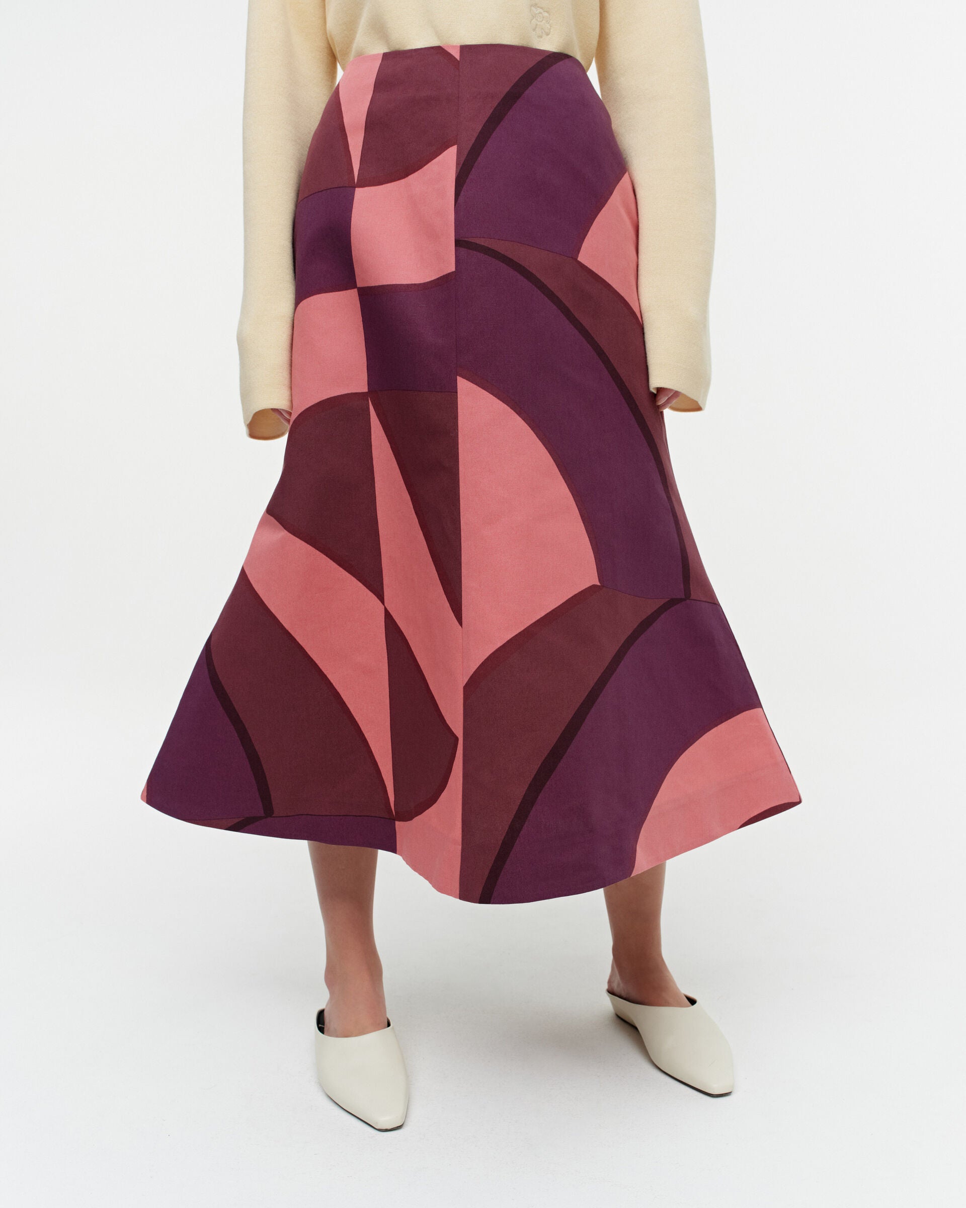 Marimekko Linjat Savanni cotton-linen skirt | Marimekko Outlet