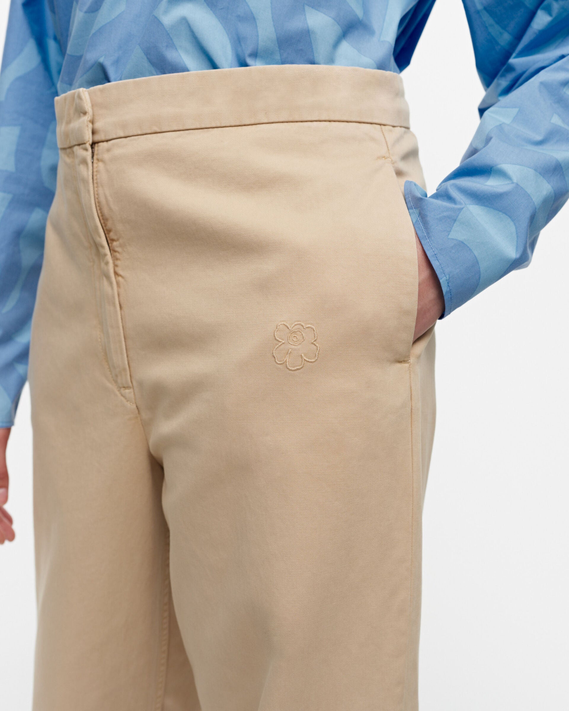 Marimekko Gaiju Solid cotton trousers | Marimekko Outlet