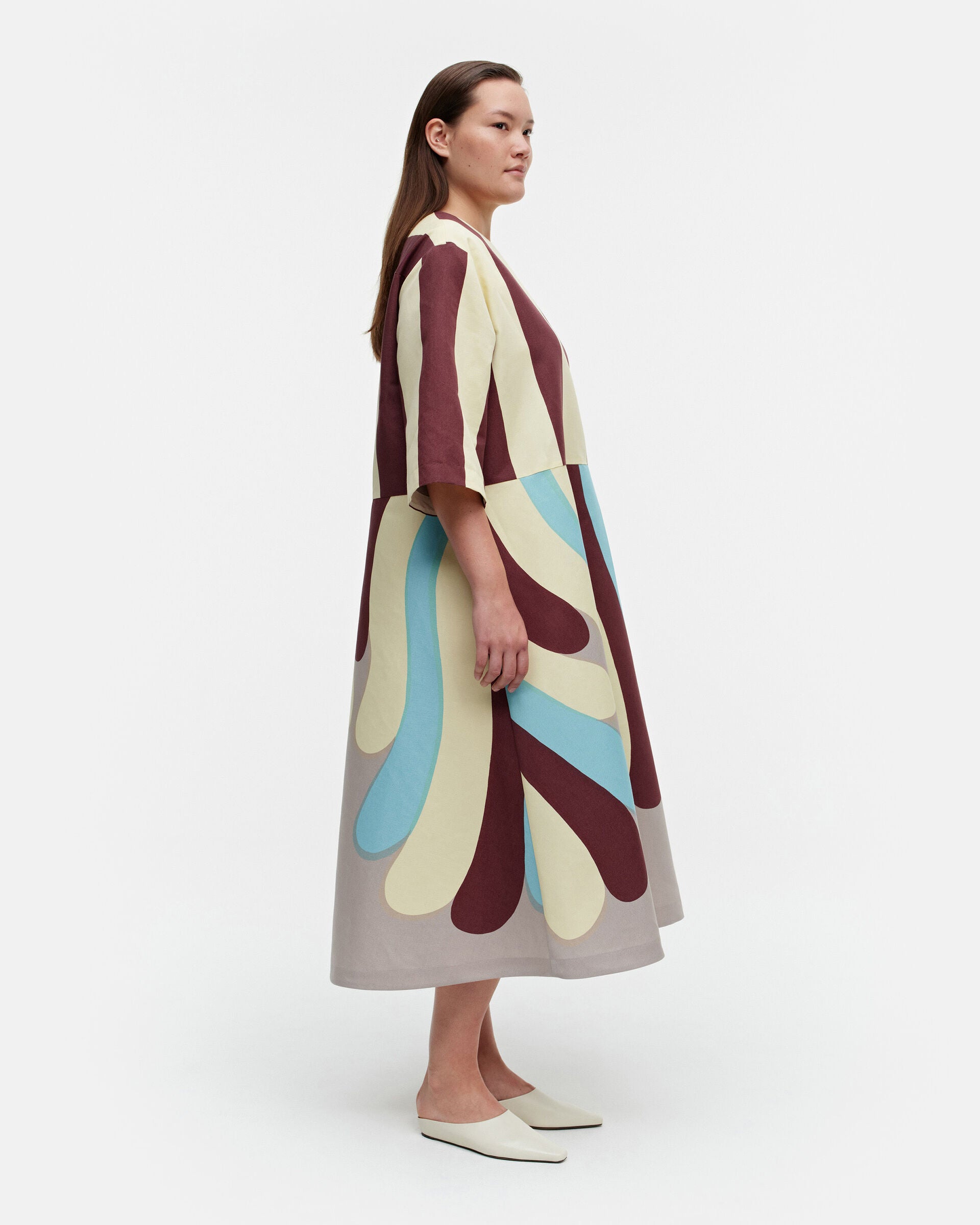 Marimekko Aase Maalis Albatrossi cotton-linen dress | Marimekko Outlet