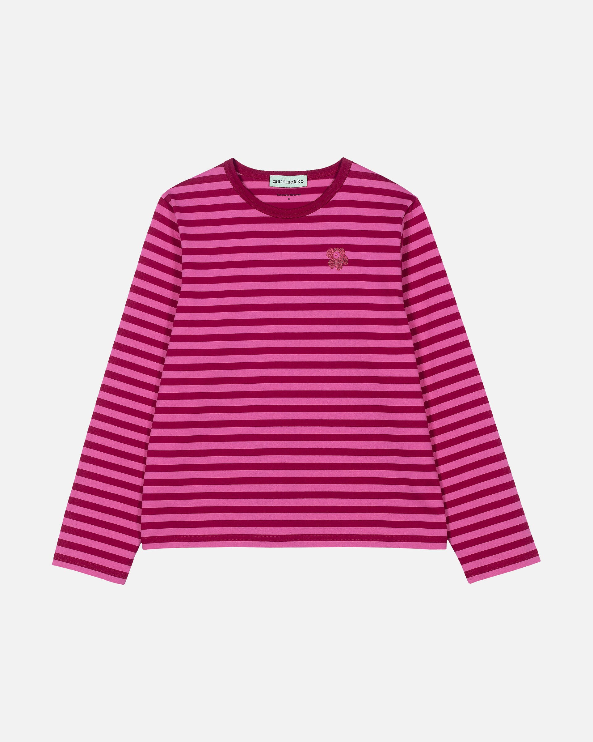 Marimekko Tasaraita Relaxed Long Sleeve Glitter jersey top | Marimekko Outlet