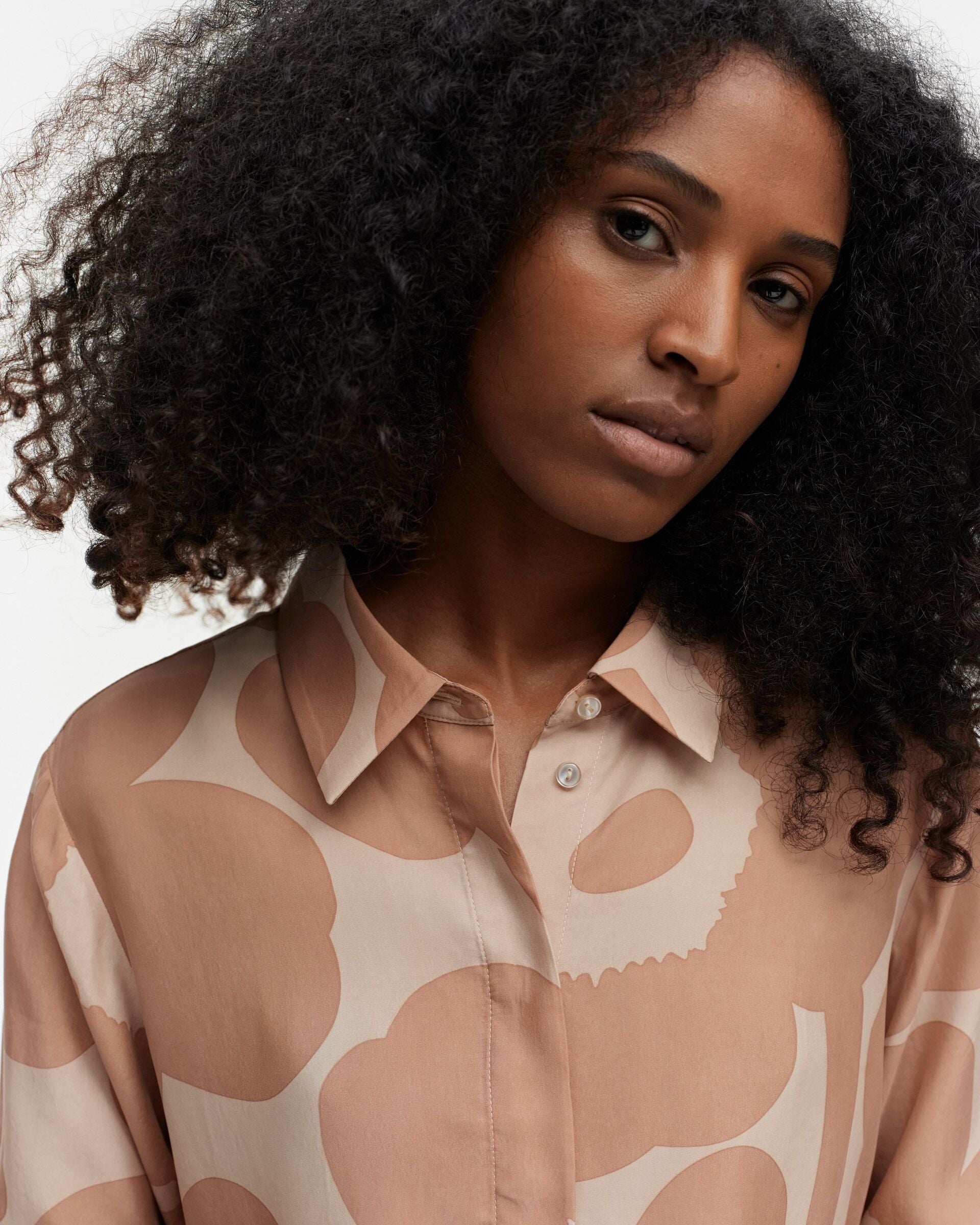 Marimekko V?rssy Unikko cupro-viscose shirt | Marimekko Outlet