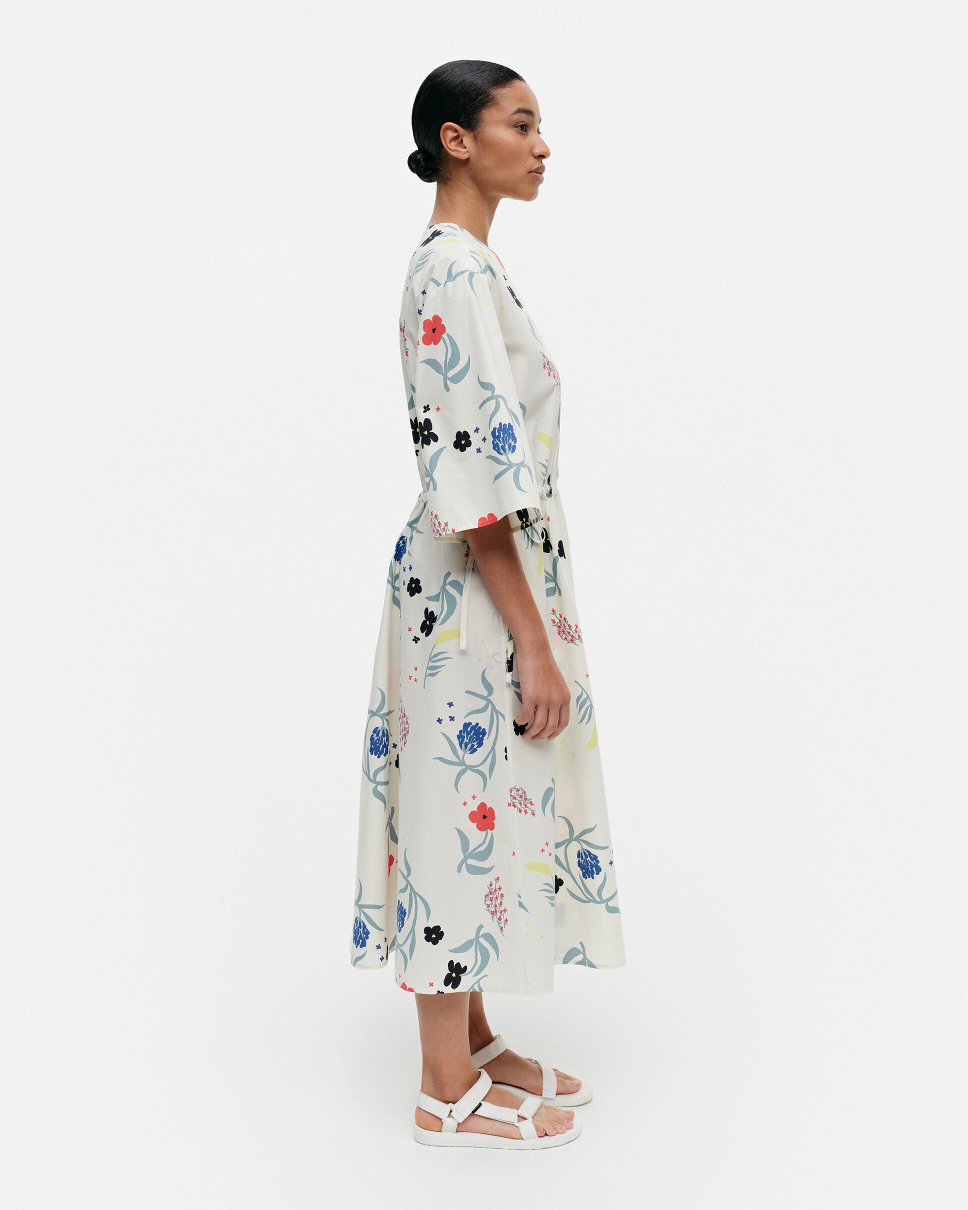 Marimekko Fiaali Herbaario cotton poplin dress | Marimekko Outlet