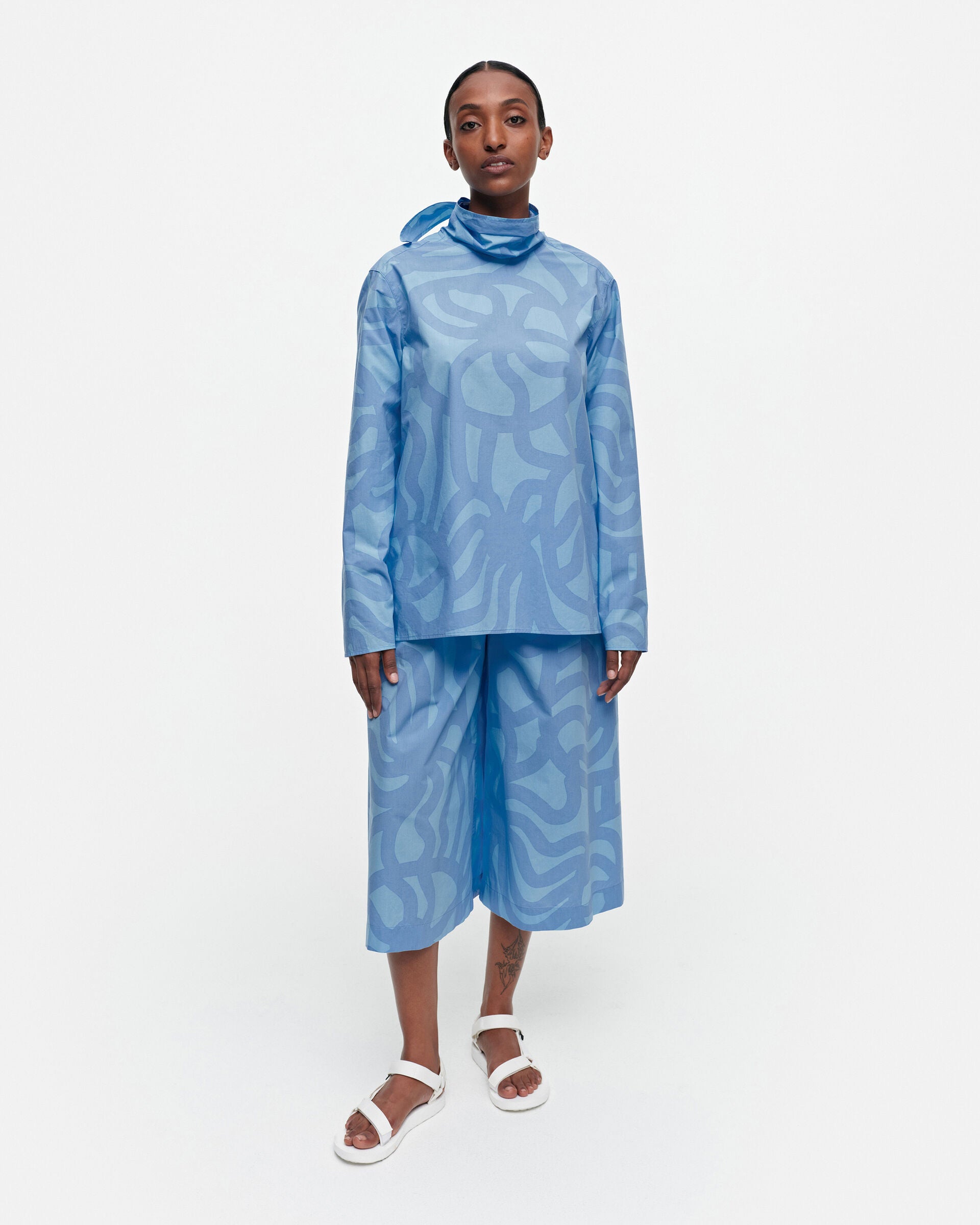 Marimekko Karina Joonas cotton poplin blouse | Marimekko Outlet
